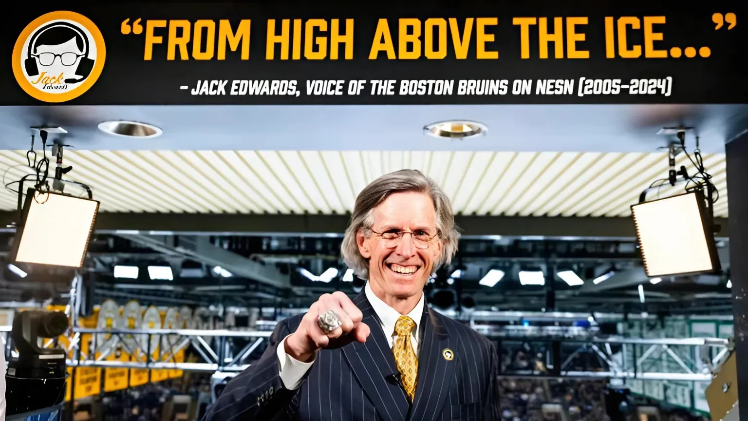 Bruins honor Jack Edwards at TD Garden with pregame ceremony, mural