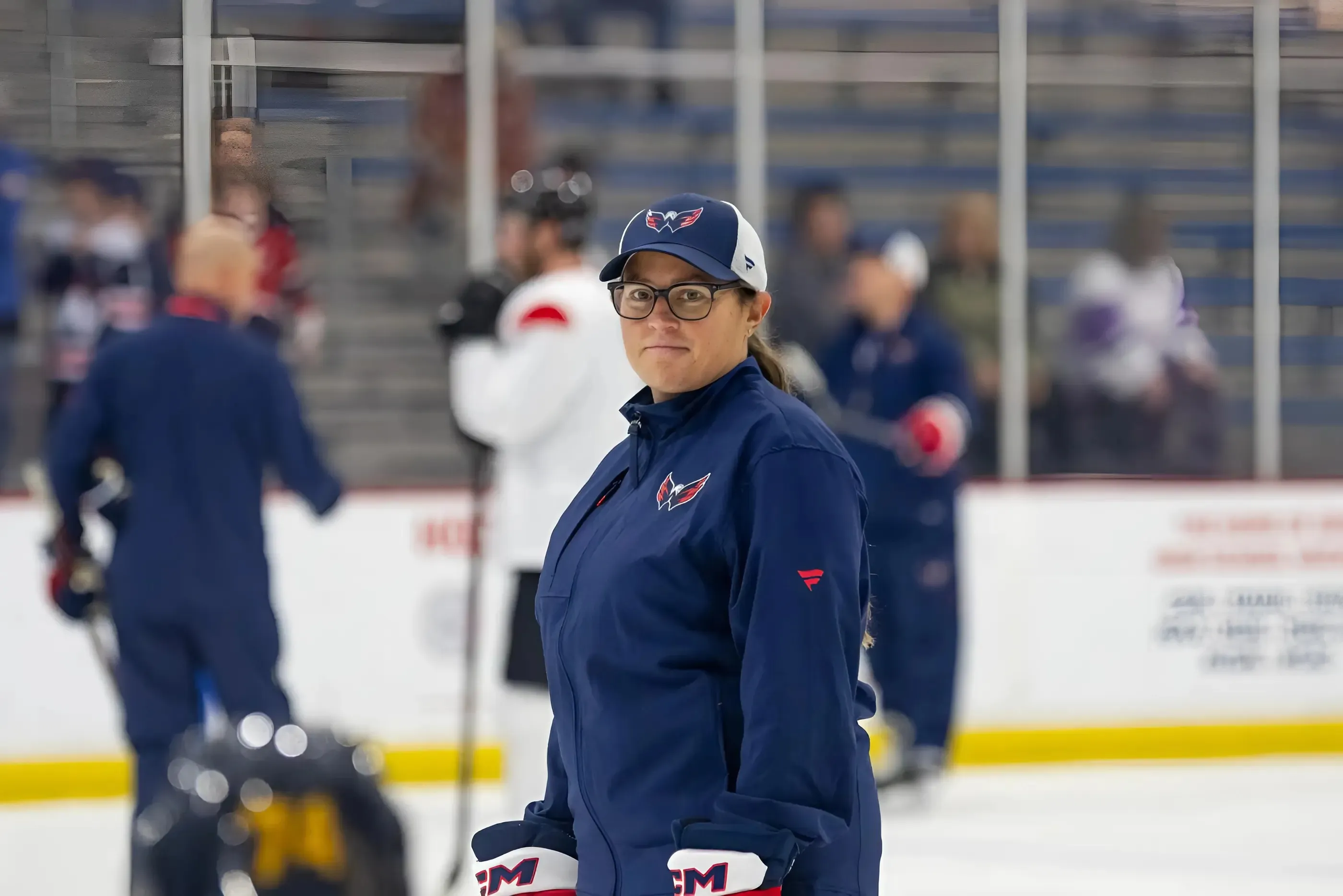 Capitals bring in Rachel Flanagan, assistant for PWHL’s Toronto Sceptres, as guest coach at practice