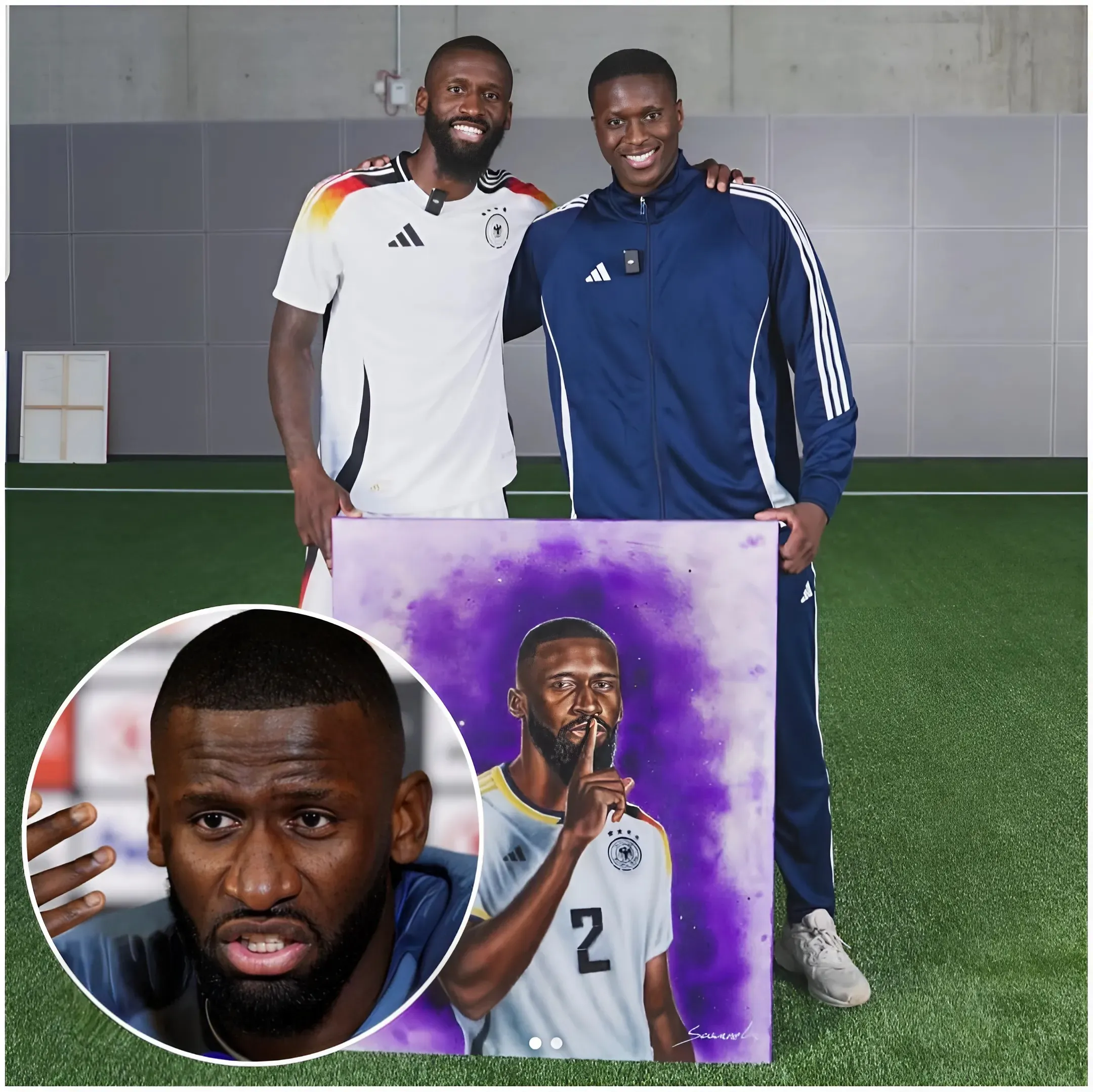 ‘Momentos preciosos’: Antonio Rudiger rompió a llorar tras recibir un dibujo ÚNICO del simpático artista Alieu Sawaneh con detalles ESPECIALES que hablan del verdadero ser del REAL MADRID