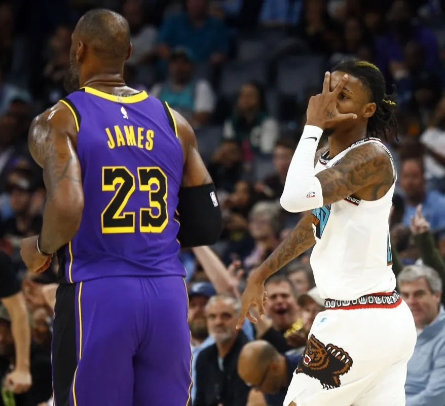 Ja Morant Reacts to Heated Exchanges With LeBron During Grizzlies’ Win