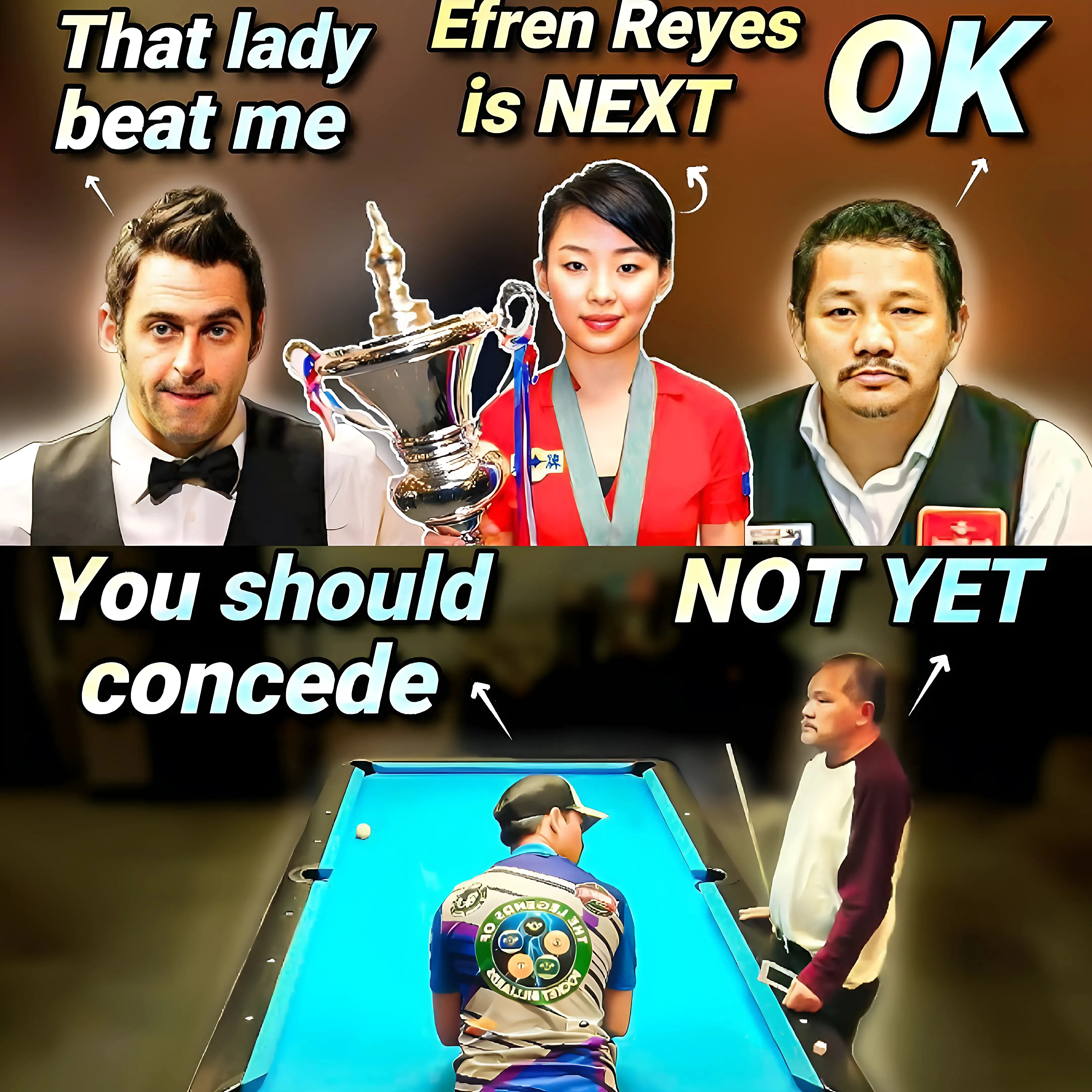 Too bad for her: She has it all, until she meets the legendary Efren Reyes...