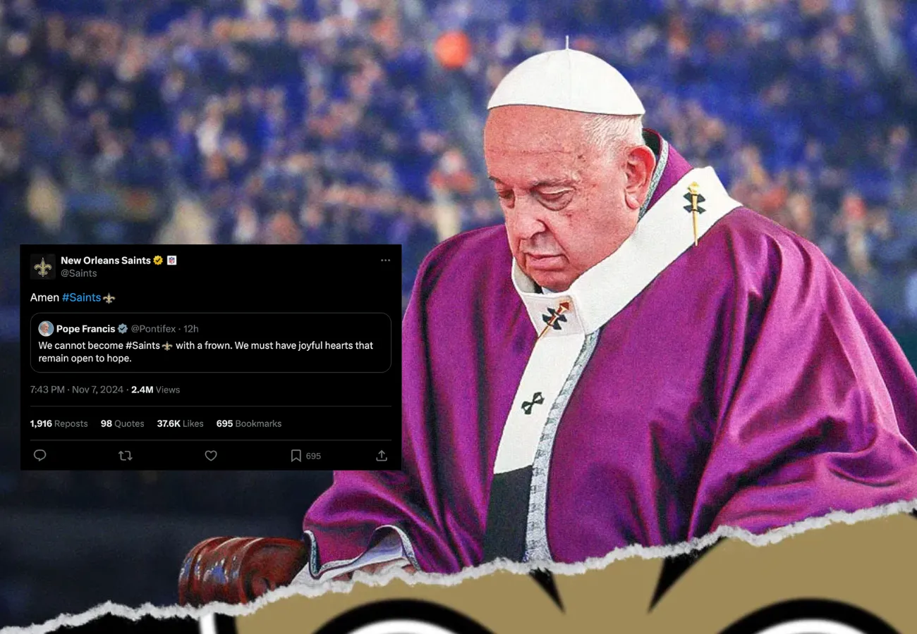 Saints’ social media responds to Pope’s latest post