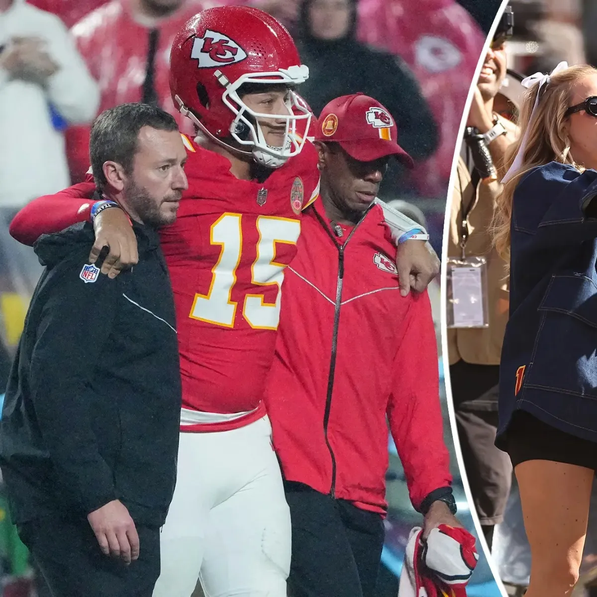 Patrick Mahomes grabs wife Brittany’s backside in PDA pics celebrating Chiefs win after injury