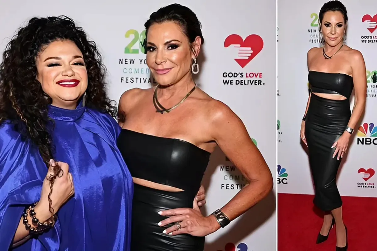 "Luann de Lesseps, 59, Stuns in a Leather Strapless Dress with a Playful Midriff Cut-Out!"-quang