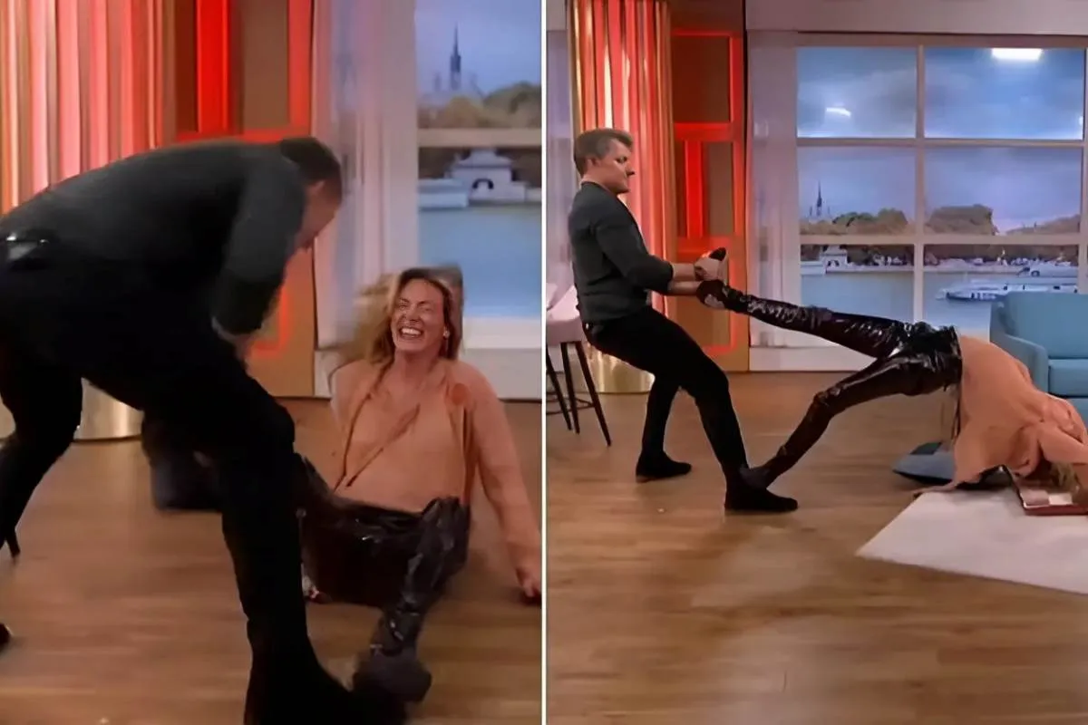 This Morning's Ben Shephard DROPS Cat Deeley as pair attempt viral Dancing With The Stars lift - and it seriously backfires tram