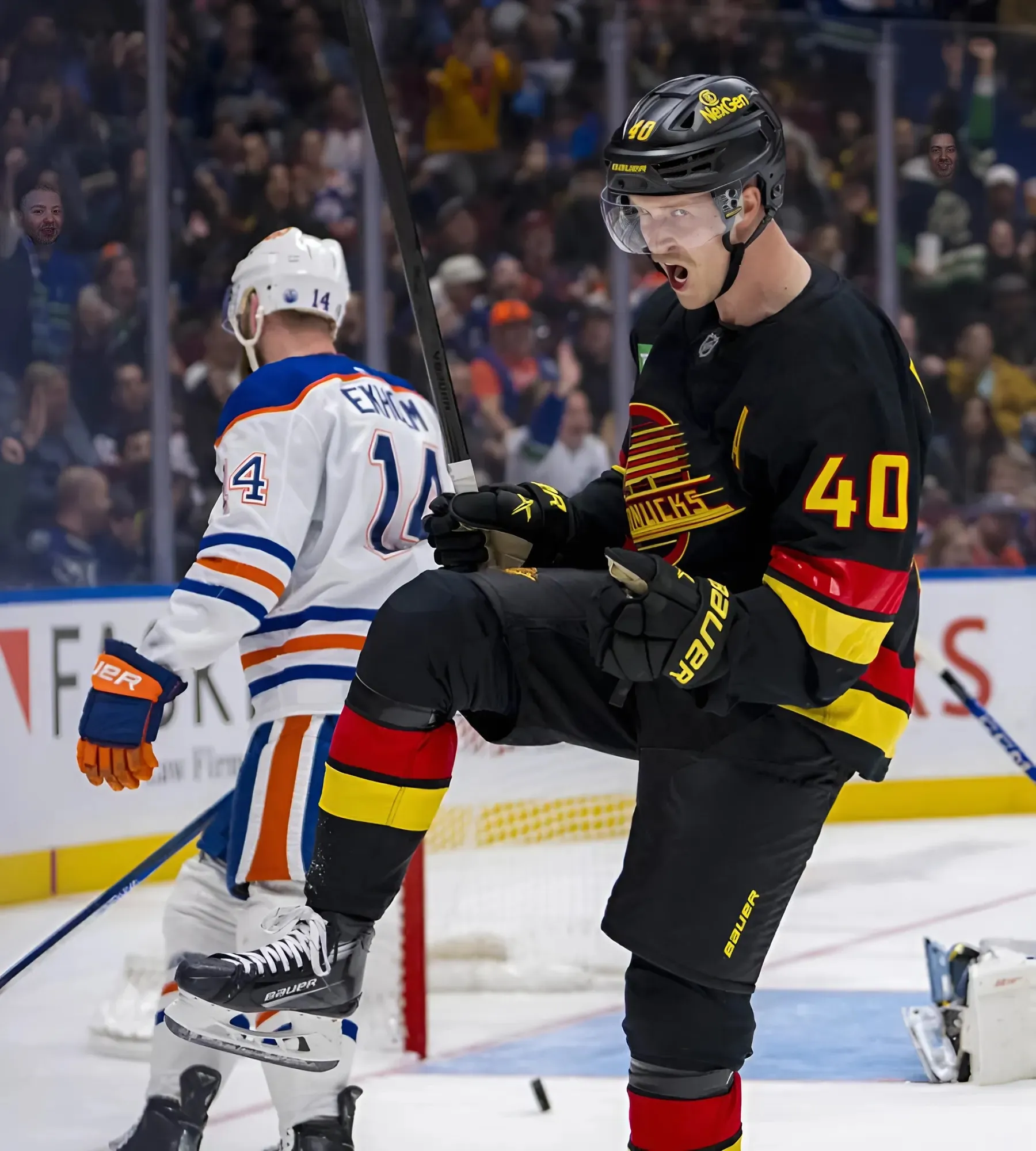 Elias Pettersson scores in Canucks’ loss to Oilers