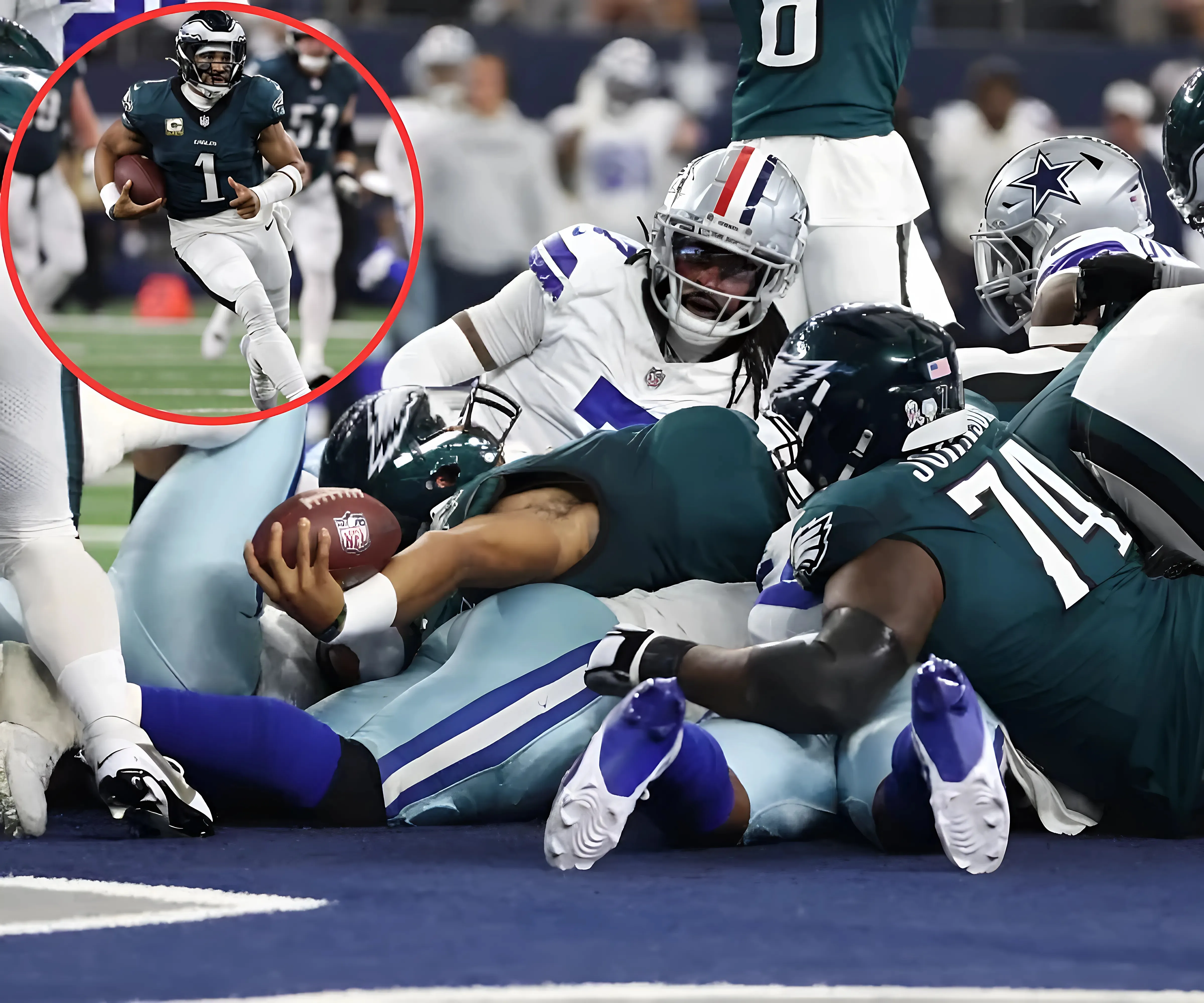 Eagles Turning Heads With Halftime Lead at Cowboys in Tense NFC East Battle - suong