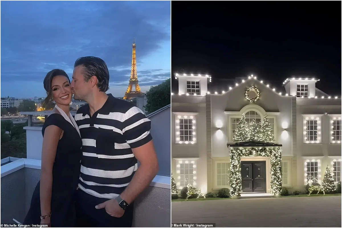 Michelle Keegan and Mark Wright show off VERY lavish Christmas lights and decorations at £3.5m Essex mansion liennhi