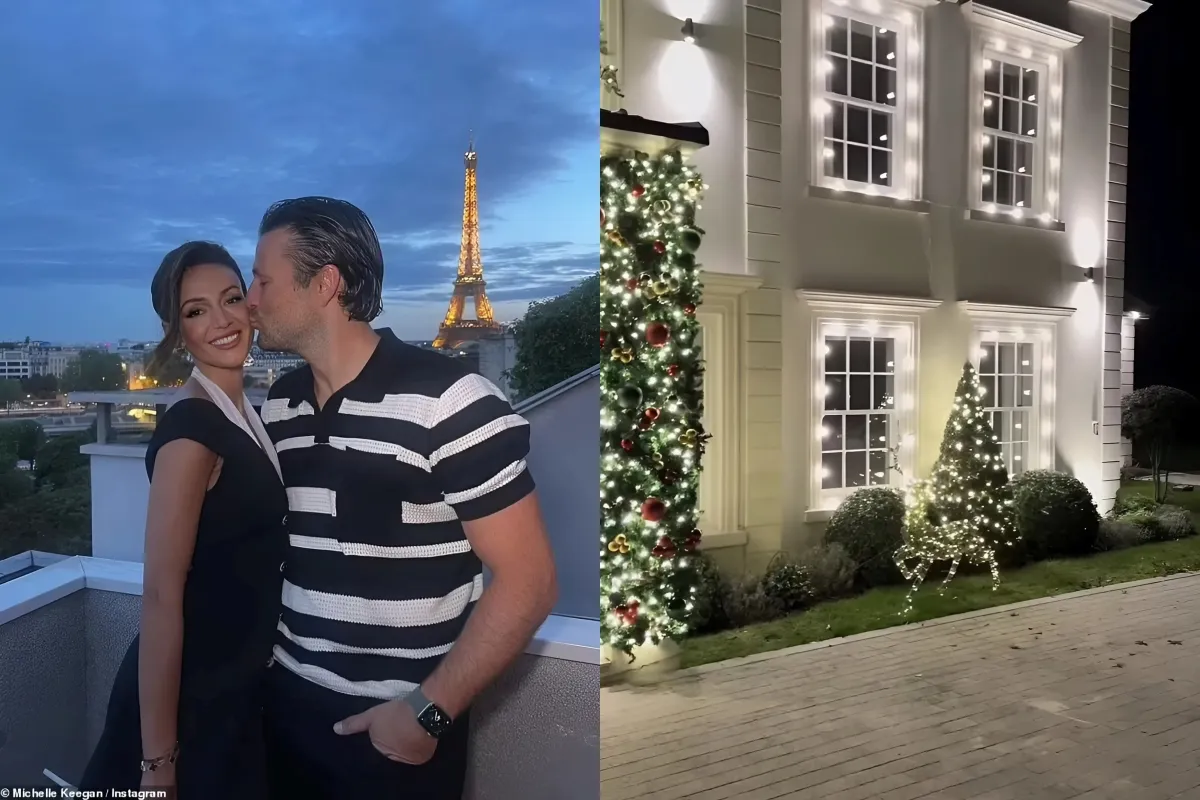 Michelle Keegan and Mark Wright show off VERY lavish Christmas lights and decorations at £3.5m Essex mansion ngocc