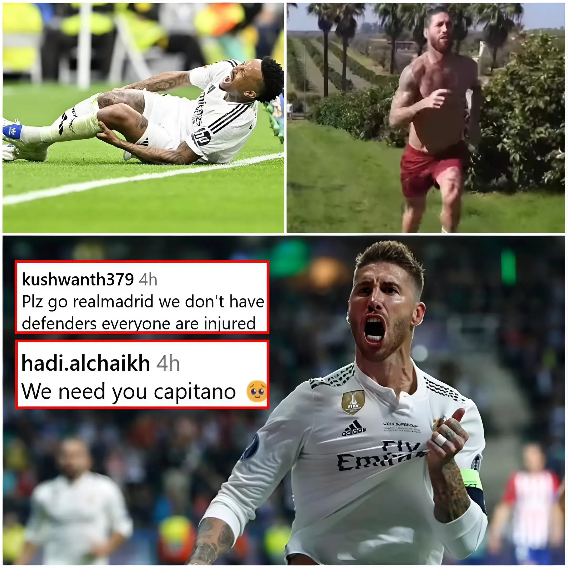 El Real Madrid 'NO traerá de vuelta a Sergio Ramos', a pesar del video de entrenamiento del ex capitán que insinúa un regreso sorprendente, después de que Eder Militao sufriera una lesión del ligamento cruzado anterior que le puso fin a la temporada