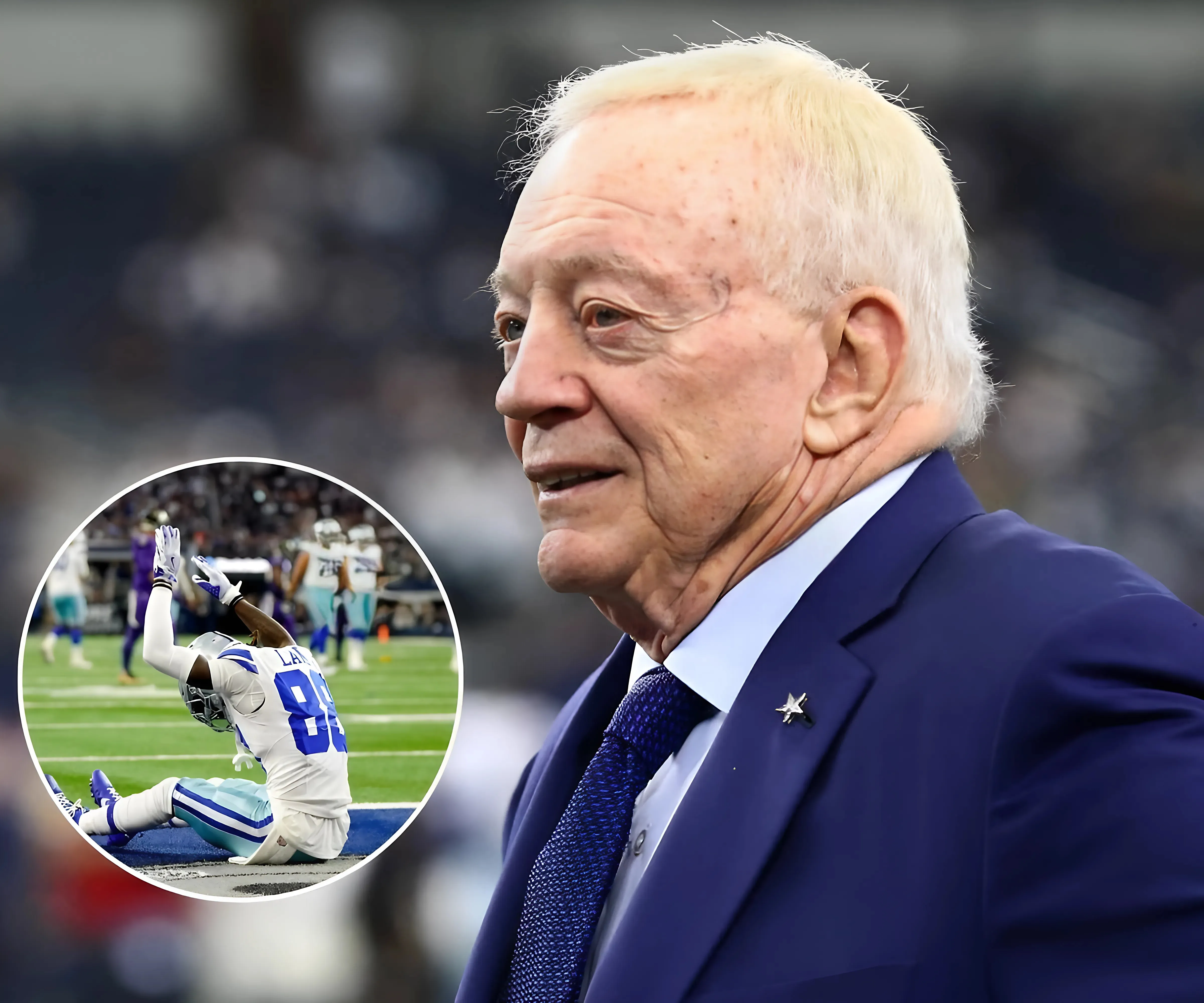 “A monument to his ego” – Fans blame Jerry Jones for costing CeeDee Lamb touchdown due to sunlight at AT&T Stadium