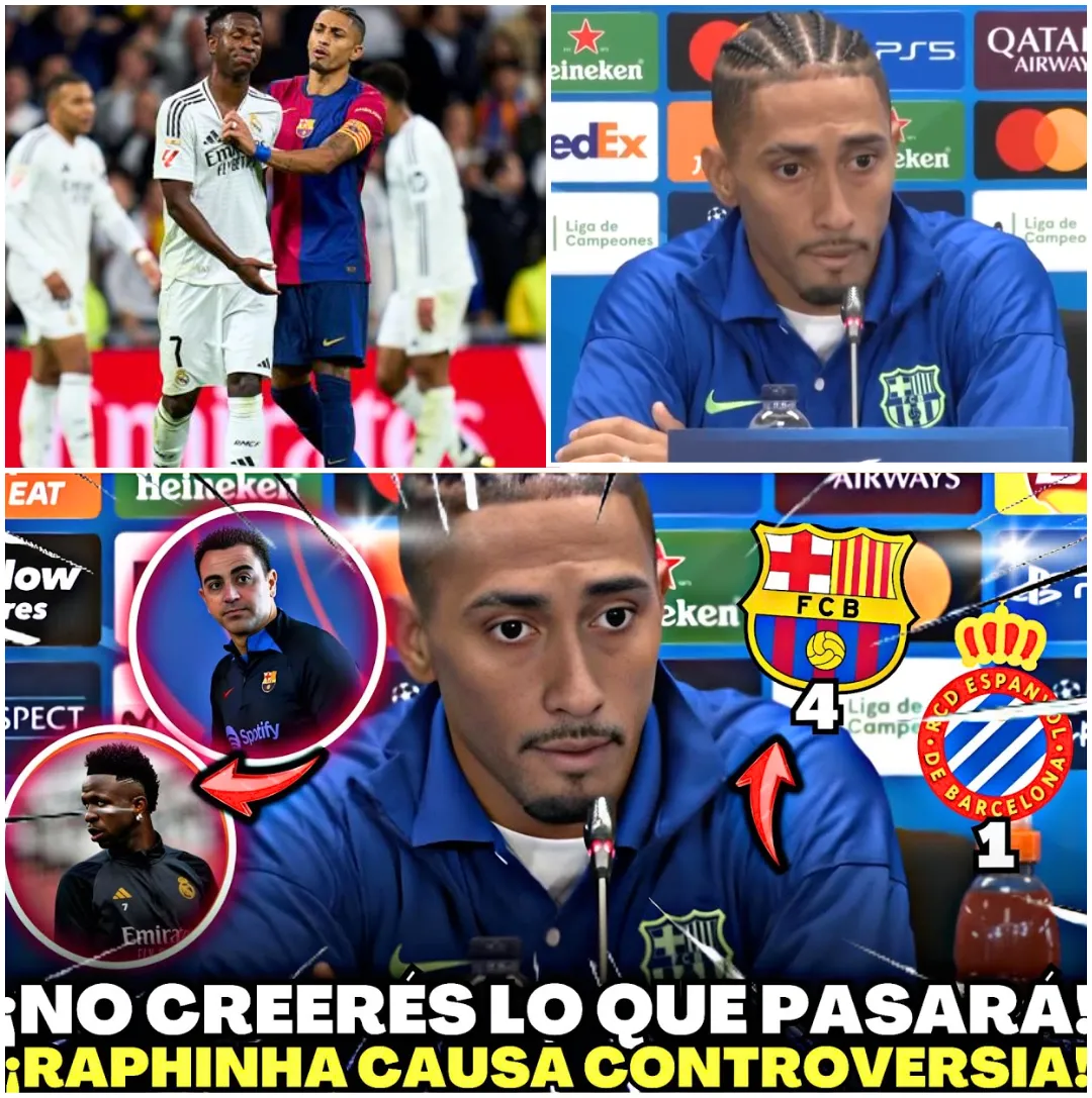 🚨¡Dios mío! Raphinha "explotó" sobre Xavi y Vinicius: MIRA lo que dijo RAPHINHA sobre la impactante verdad tras la victoria del Barça