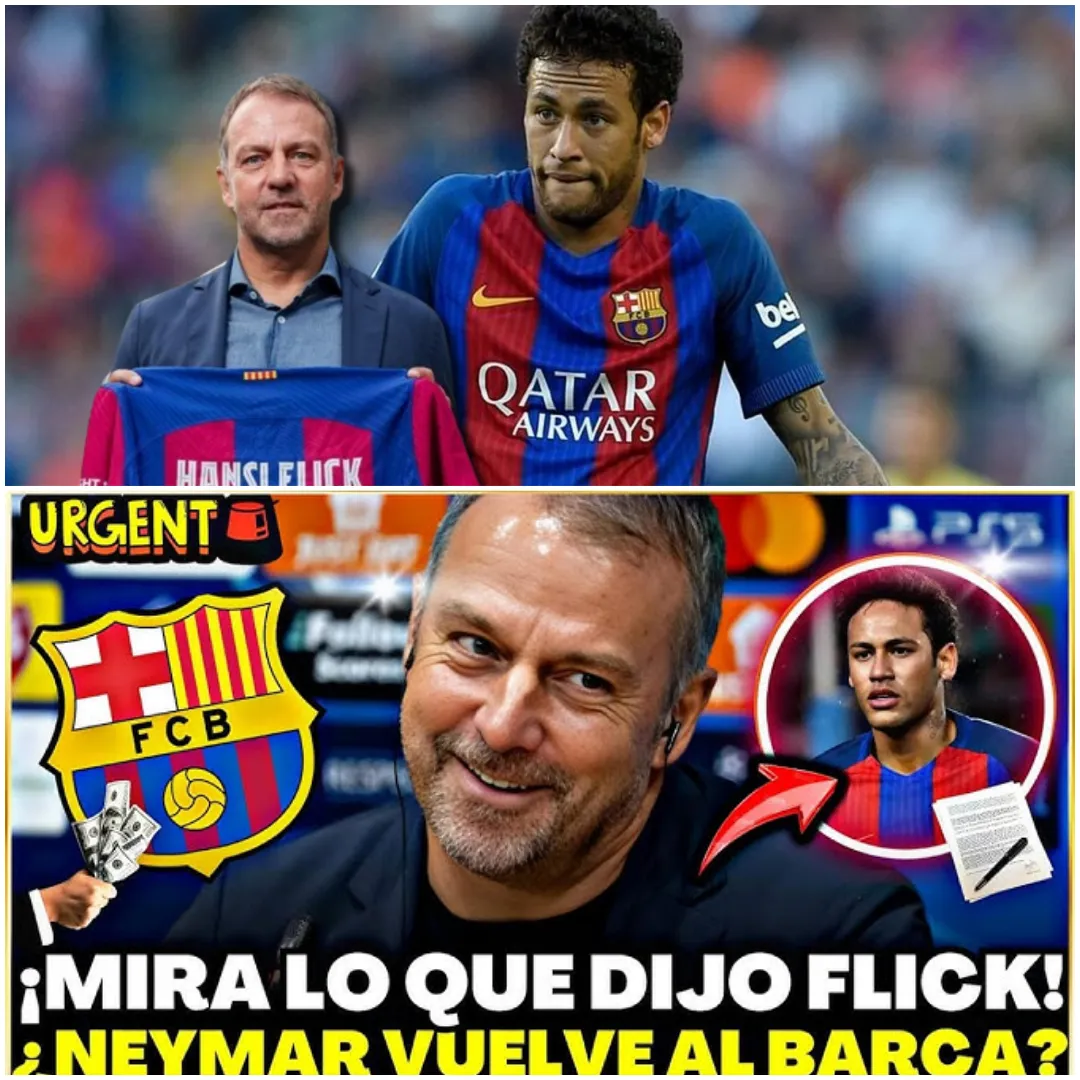 🚨 Conmocionando al mundo del fútbol: ¿Neymar está a punto de reencontrarse con el Barcelona? ¡Hansi Flick revela la sorpresa! La impactante opinión del entrenador Hansi Flick