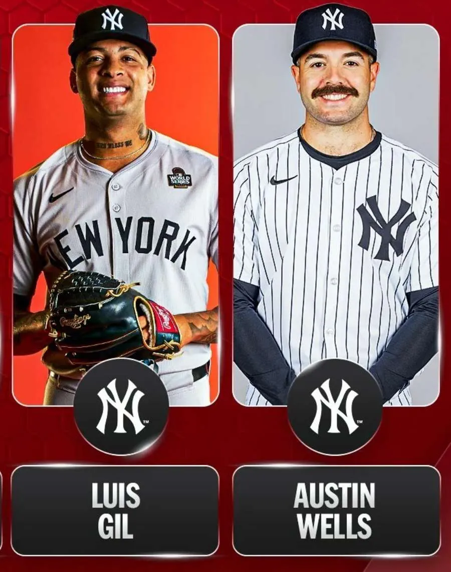 New York Yankees' Luis Gil, Austin Wells Named AL Rookie of the Year Finalists