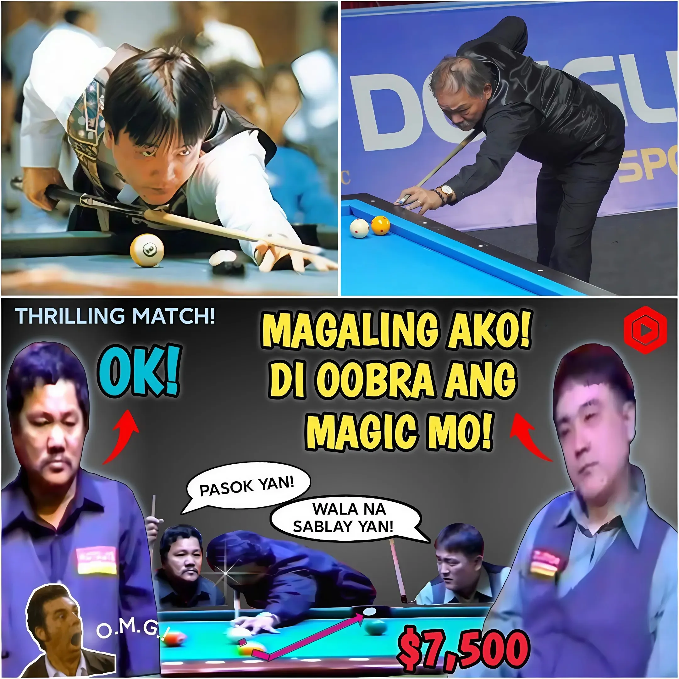 😲 The most intense match yet! Fighting for third place and taking home $7,500. Efren Bata Reyes of the Philippines Vs. Kunihiko Takahashi of Japan Motolite World 9-Ball Challenge