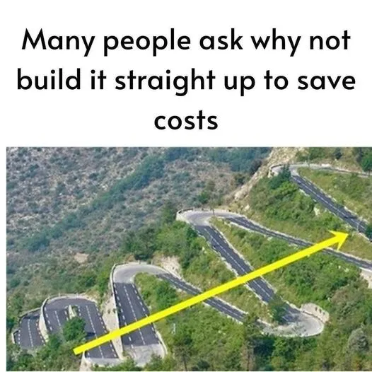 Many people ask why not build it straight up to save costs