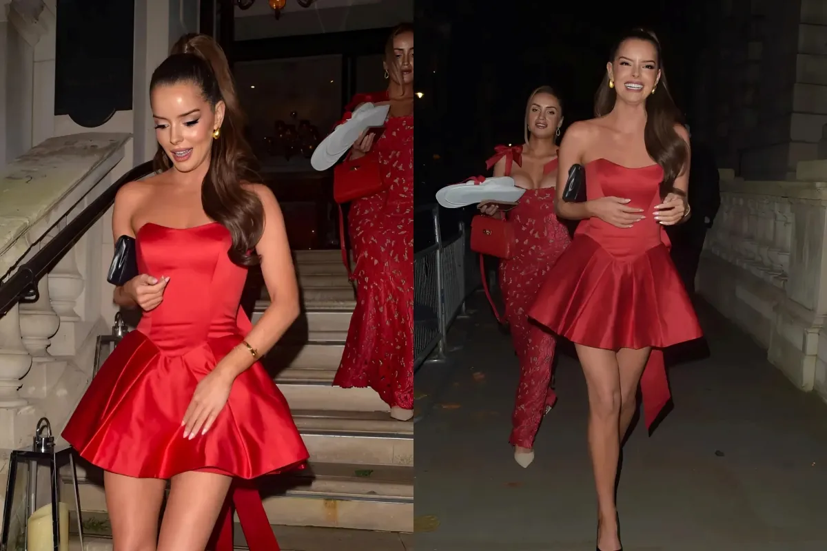 I’m A Celebrity’s late arrival Maura Higgins stuns in red mini-dress on final night out before flying to Au ngocc