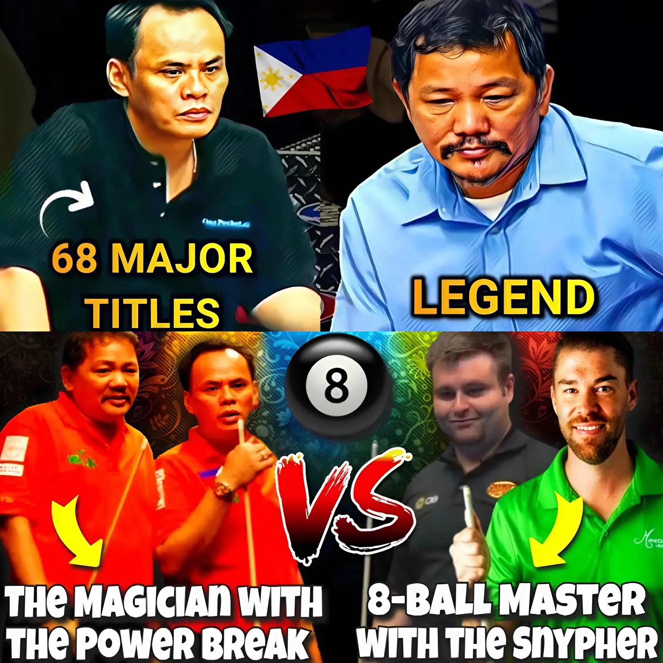 Luck is just a part, the important thing is the Unbeatable Strategy of Efren Reyes and Django Bustamante in the 8 Ball Final!