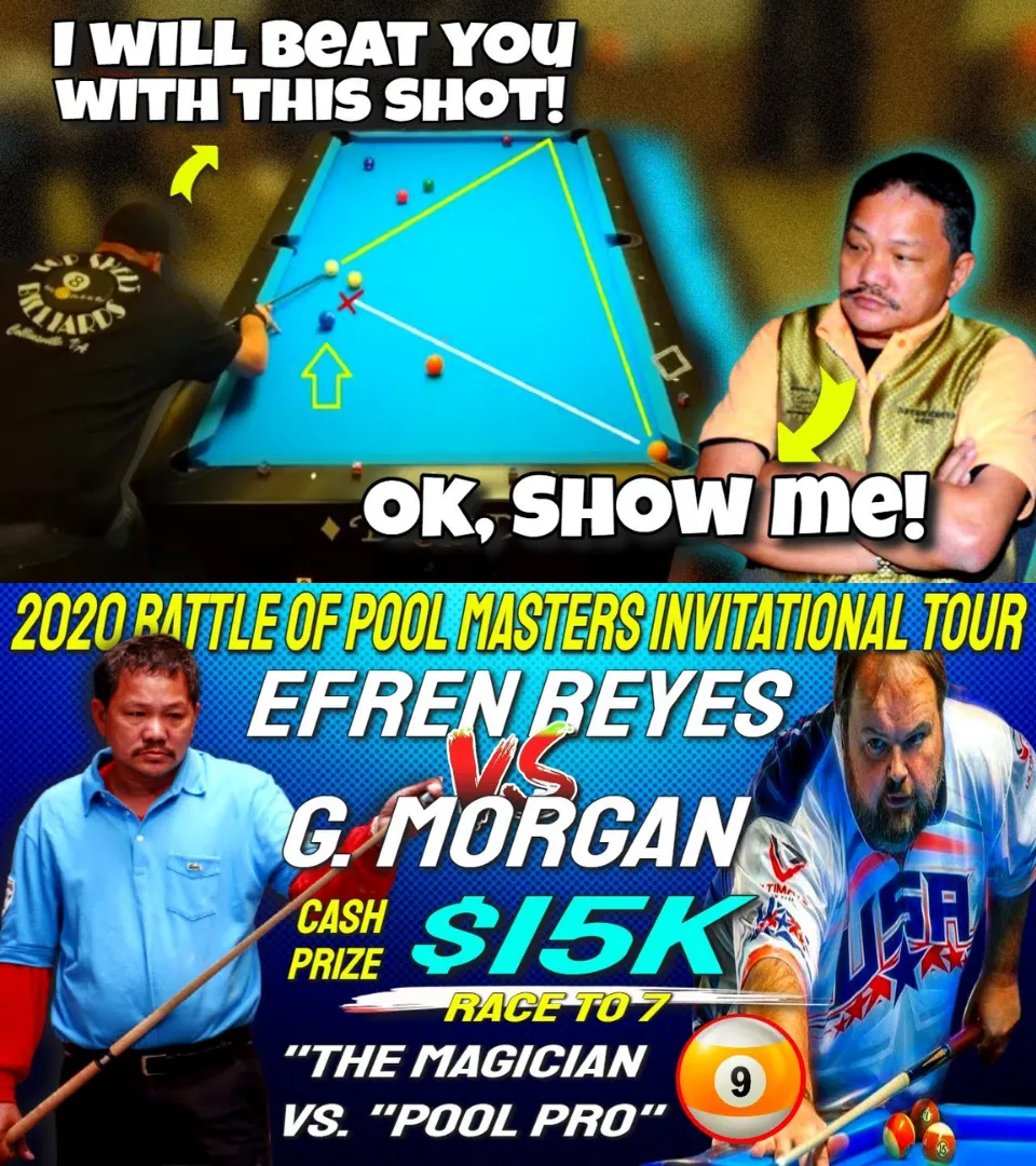 One Day's Salary for Pool Veteran Efren Reyes, Takes On George Morgan: Chance to Win $25K If He Beats the Legend in 9-Ball!