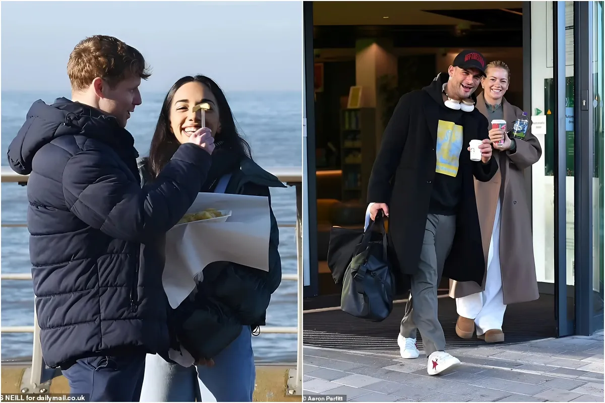 Strictly's Tasha and Alijaz fuel up on coffee as they arrive in Blackpool while Jamie  and Michelle tuck into chips ahead of Saturday's live performance liennhi