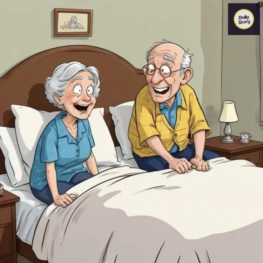 An elderly couple had just crawled into bed when the old