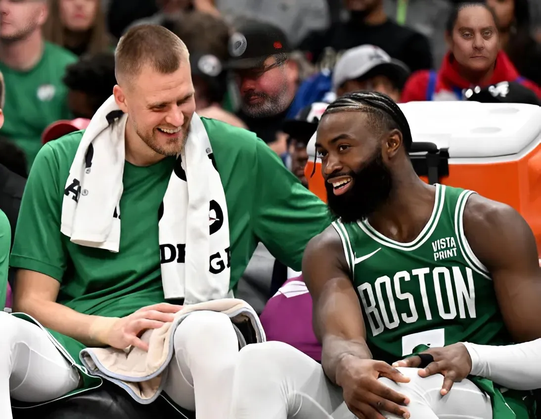 Jaylen Brown Reveals New Role Kristaps Porzingis Has Taken on While Injured