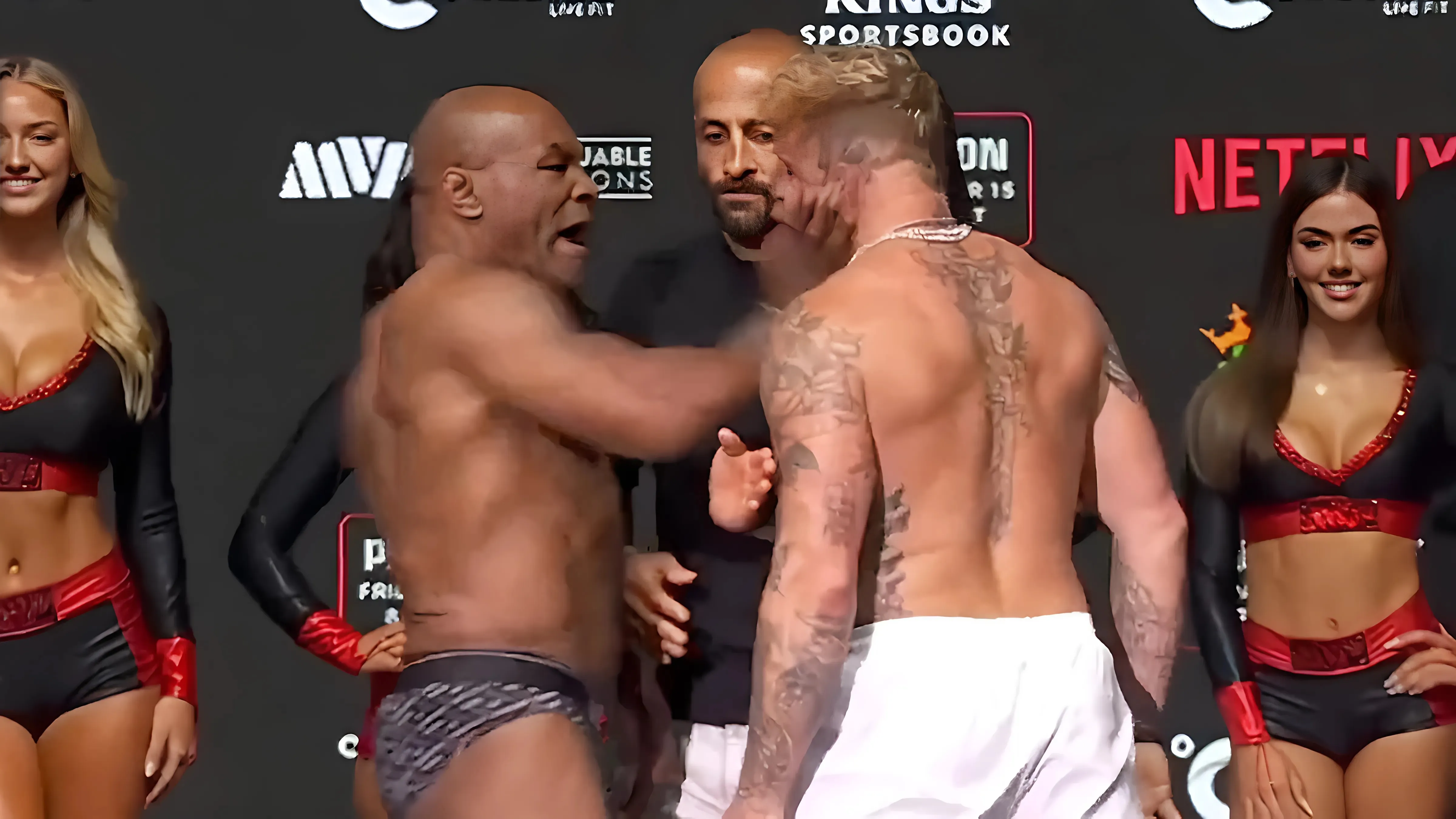 Mike Tyson finally snaps and slaps Jake Paul at final face off before fight trucc