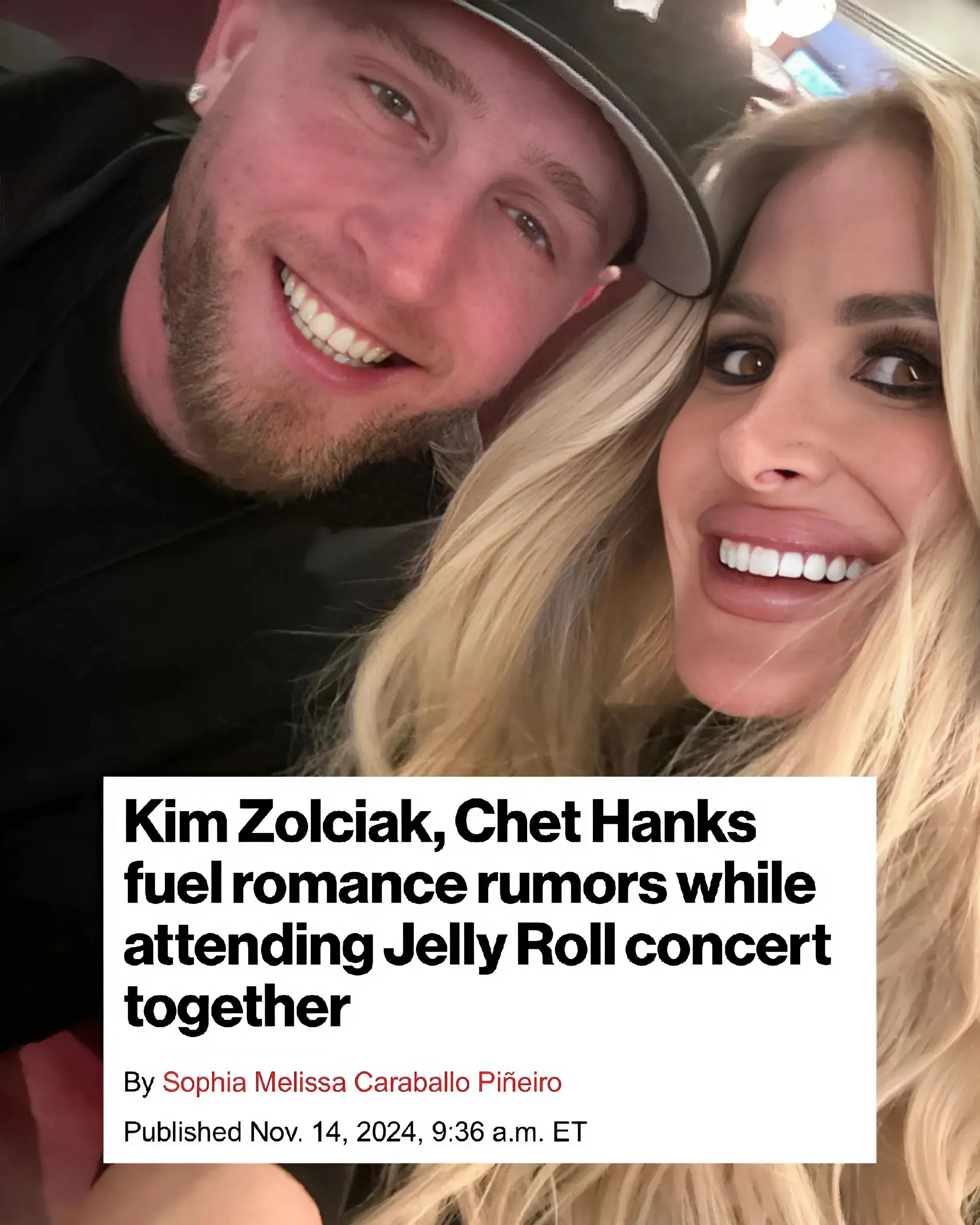 Kim Zolciak, Chet Hanks fuel romance rumors while attending Jelly Roll concert together