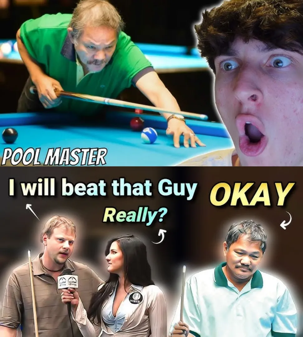 Ridiculous!!! The Confident Champion Gets 'Taught A Lesson' By Legendary Efren Reyes! And Finally Gets Shocked When He Casts Magic On The Pool Table