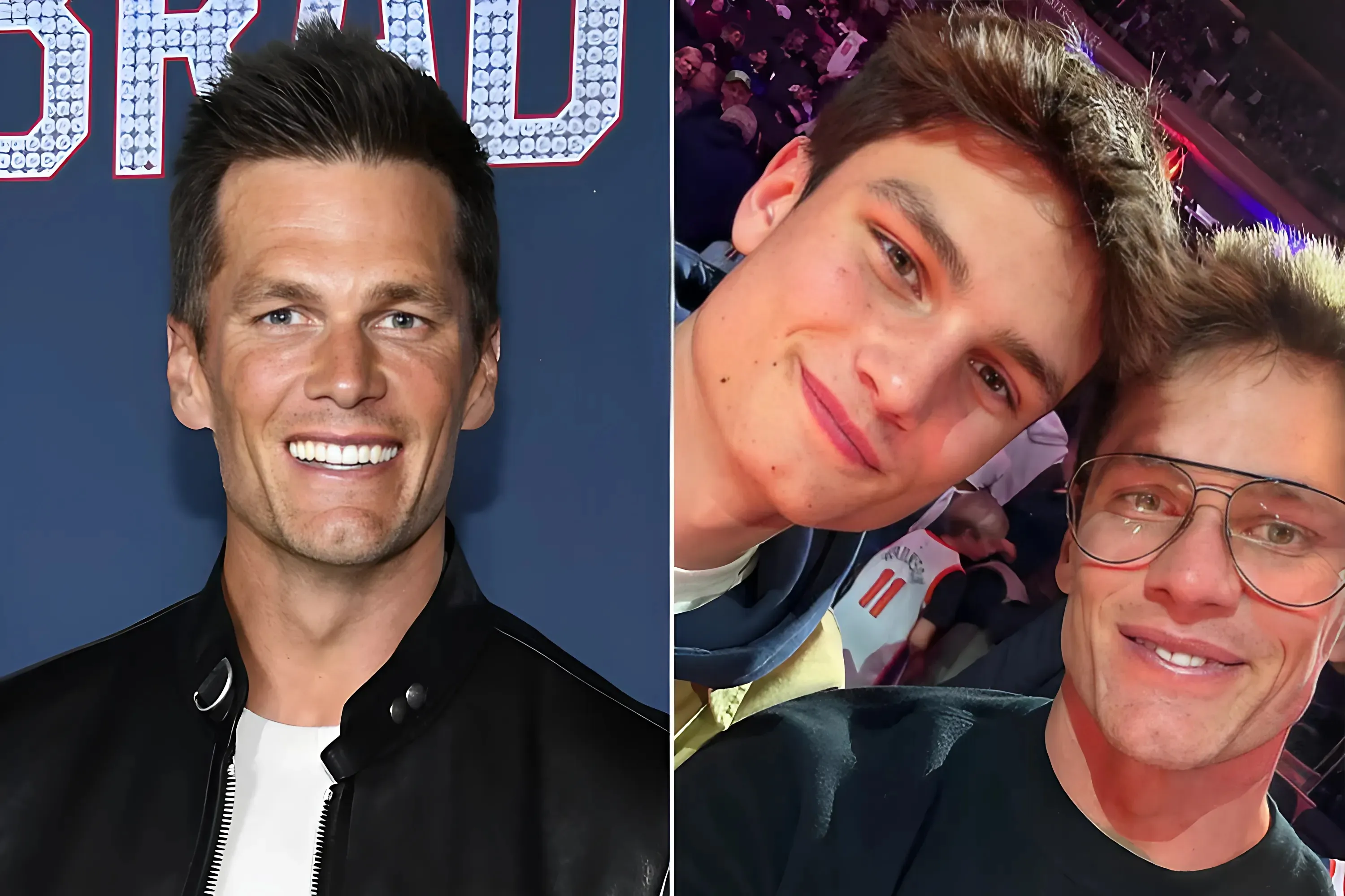 Tom Brady Posts Smiling Selfie with Son Jack at New York Knicks Game: 'Luckiest Dad in the World'