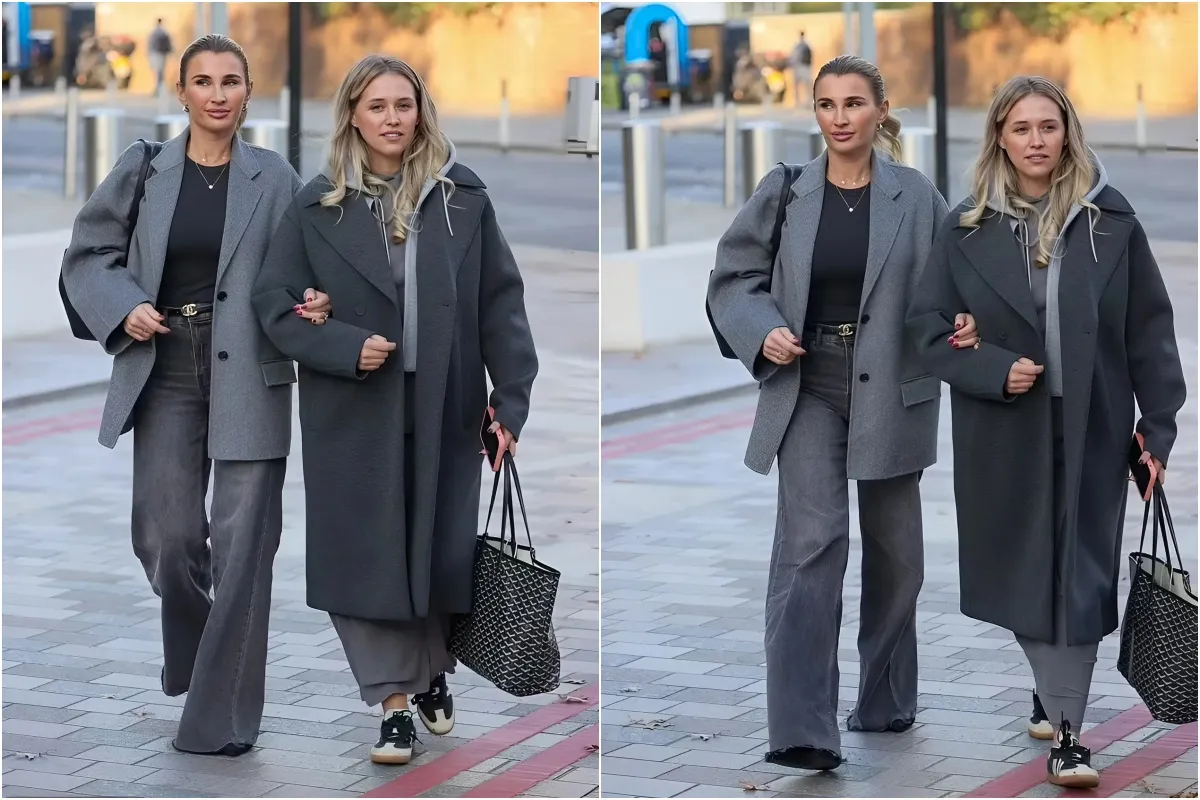 Billie Faiers is effortlessly chic in grey coat and jeans as she steps out with a pal after 'quitting her ITV family show' liennhi