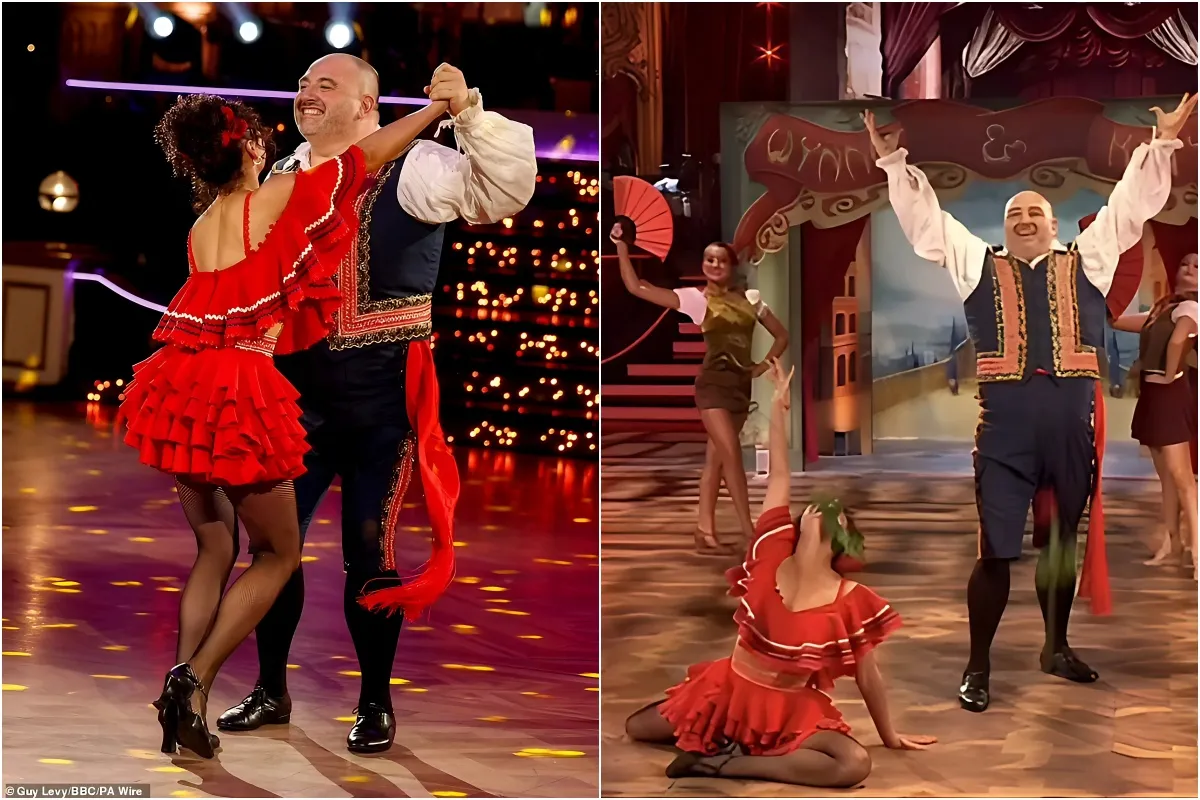 Strictly's Katya Jones is hit in the face during her final dance with Wynne Evans in awkward blunder - before being eliminated liennhi