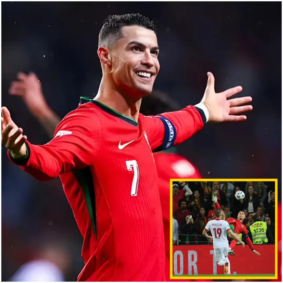 Cristiano Ronaldo marca una espectacular chilena en la goleada de cinco estrellas a Polonia y sella el camino de Portugal a los cuartos de final de la Liga de Naciones