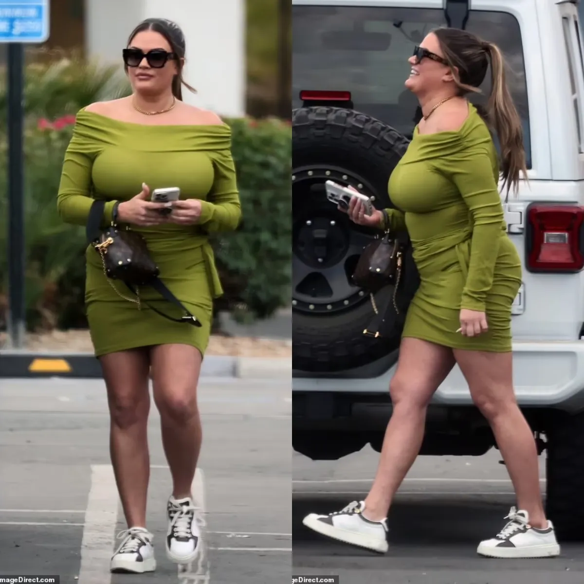 Brittany Cartwright dons short green dress in Palm Springs after Jax Taylor slammed her for wanting to 'hook up'