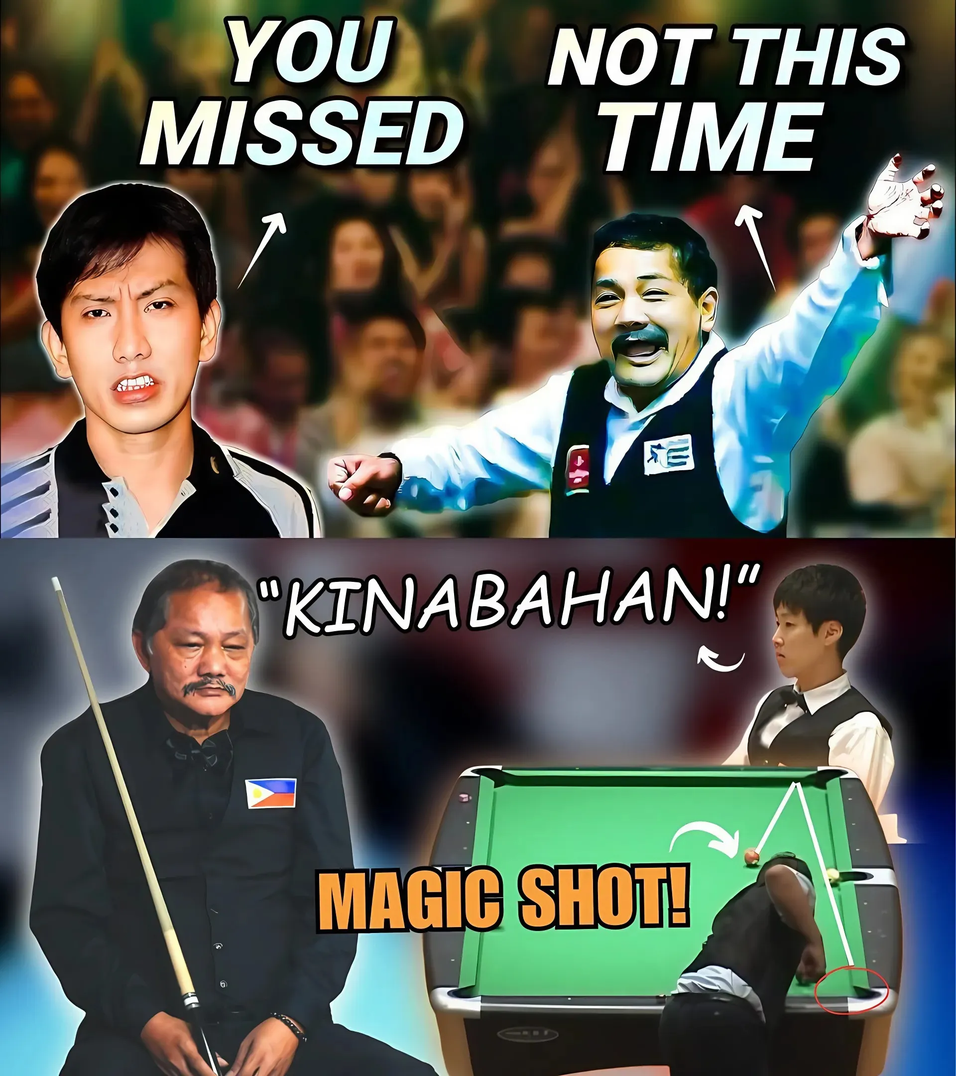 Efren Reyes' Magic Shot Leaves Young Japanese Player Stunned!