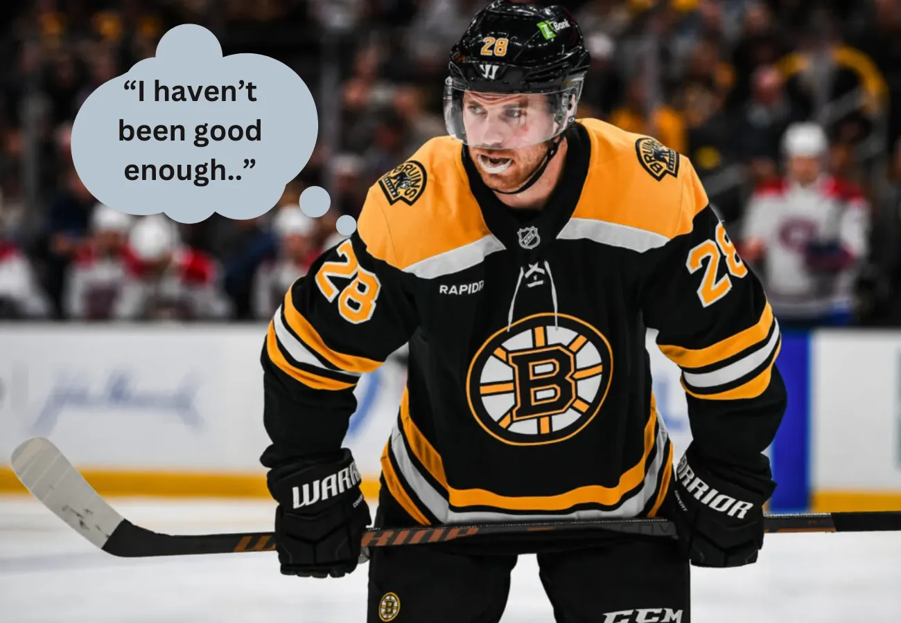 Bruins' Forward Gives Blunt Assessment of Personal Performance