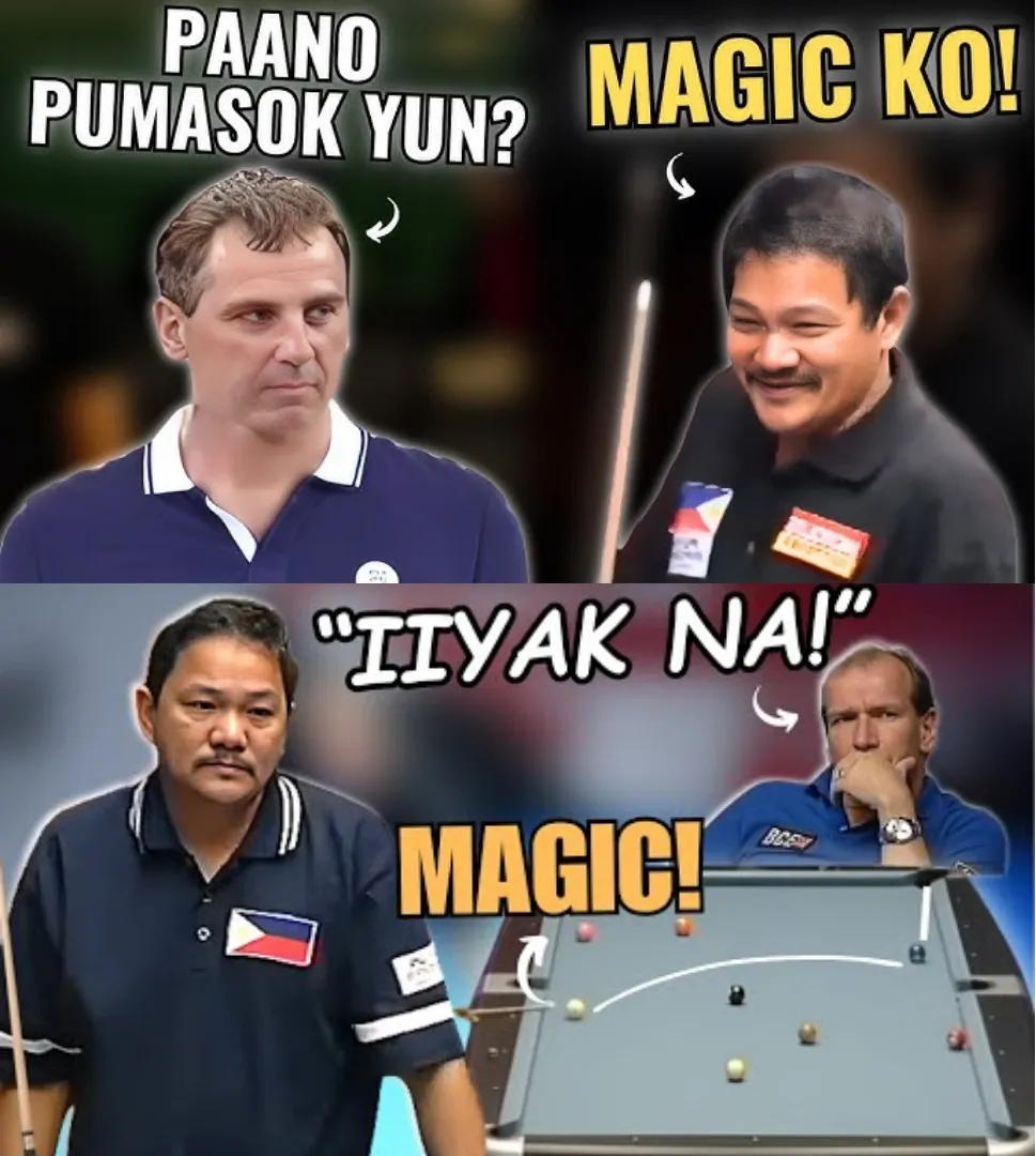 Hahaha don't joke around!!!😡🎱 Player of the year, caught up in Efren 'Bata' Reyes' Hocus Pocus moves!