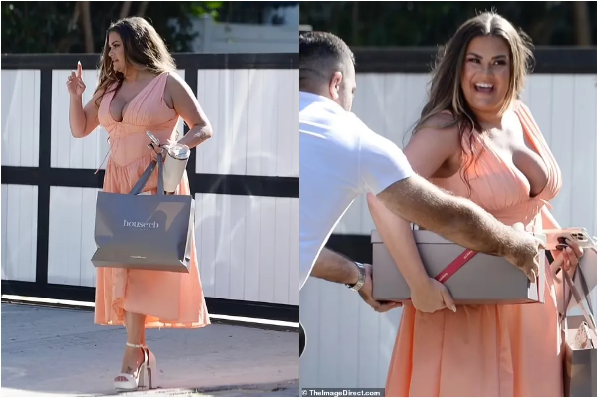 Brittany Cartwright is bra-free as she almost spills out of low-cut dress after talking 'fling' with Jax Taylor's friend