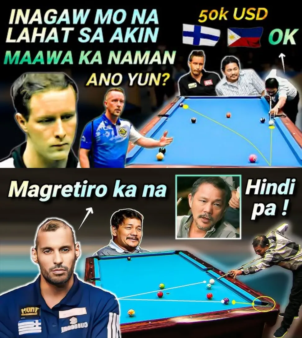 😱🎱 Finland's Slingshot, Embarrassed by Efren 'Bata' Reyes – Didn't Score a Single Point!