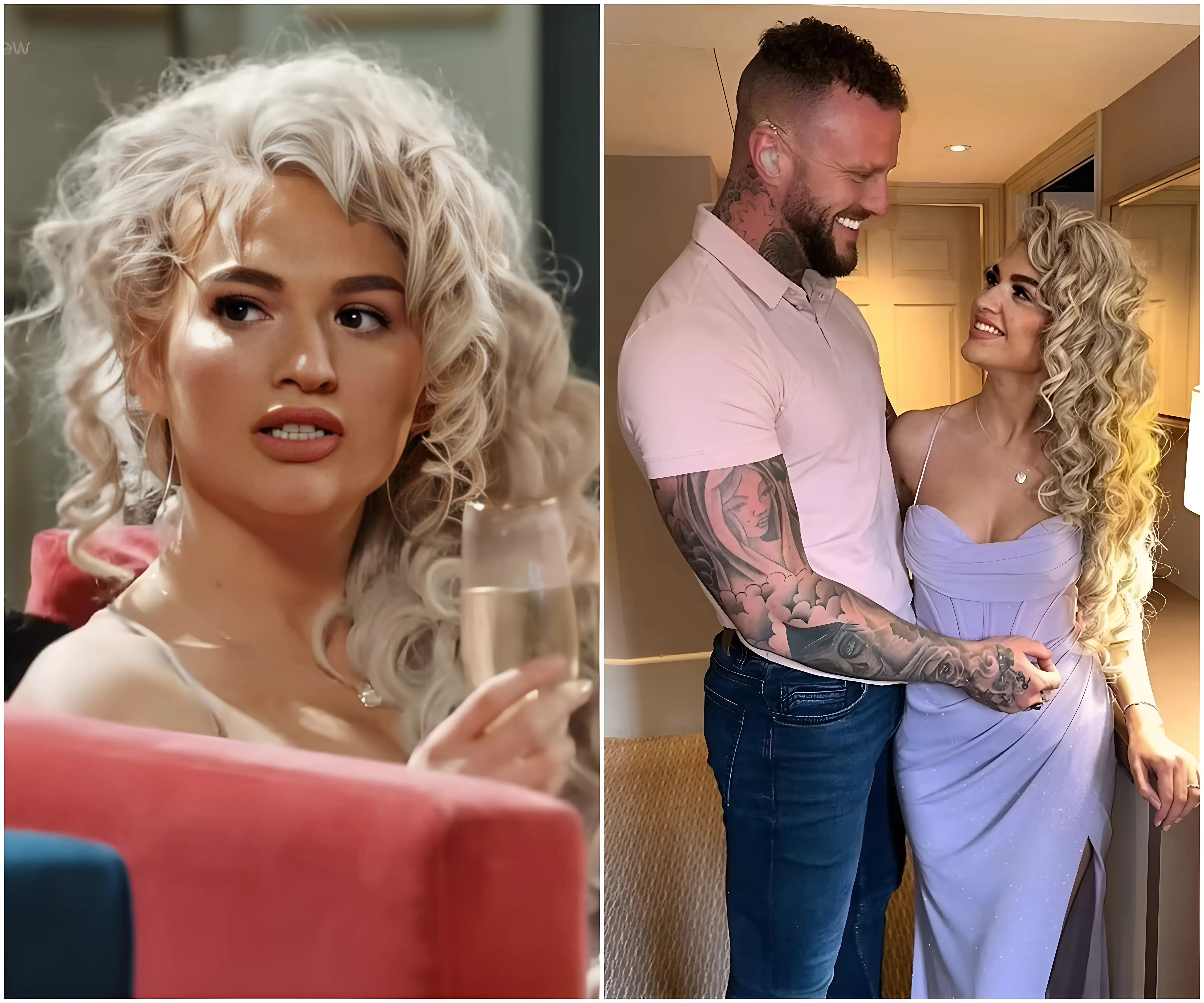 MAFS UK star Sacha pokes fun at her reunion hairdo admitting she has 'no idea what she was thinking' after fans likened curls to Marie Antoinette's wig, a floor mop and pile of wood shavings - suong