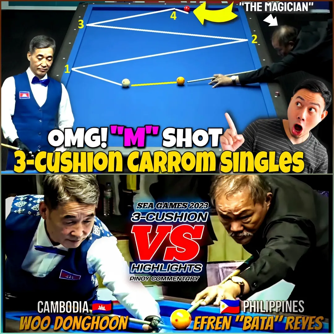 Shocked to see this video🎱🔥 Peak Precision! Efren Reyes Faces Woo Donghoon at SEA Games 2023 – Shocking Match!