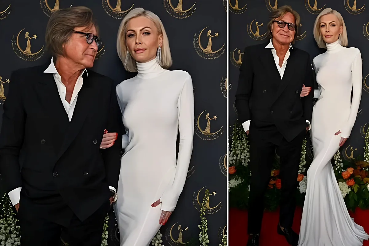 Mohamed Hadid, 76, loving gazes at girlfriend Keni Silva, 41, as she steps out in dramatic white gown for a film screening in LA