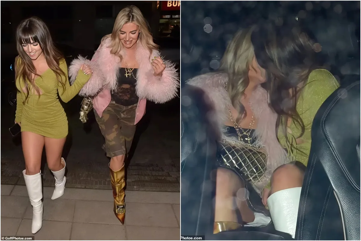 Megan Barton Hanson shares a backseat kiss with Instagram model Leah Ray as they make their way to a London hotel - after Love Island star's split with Demi Sims liennhi