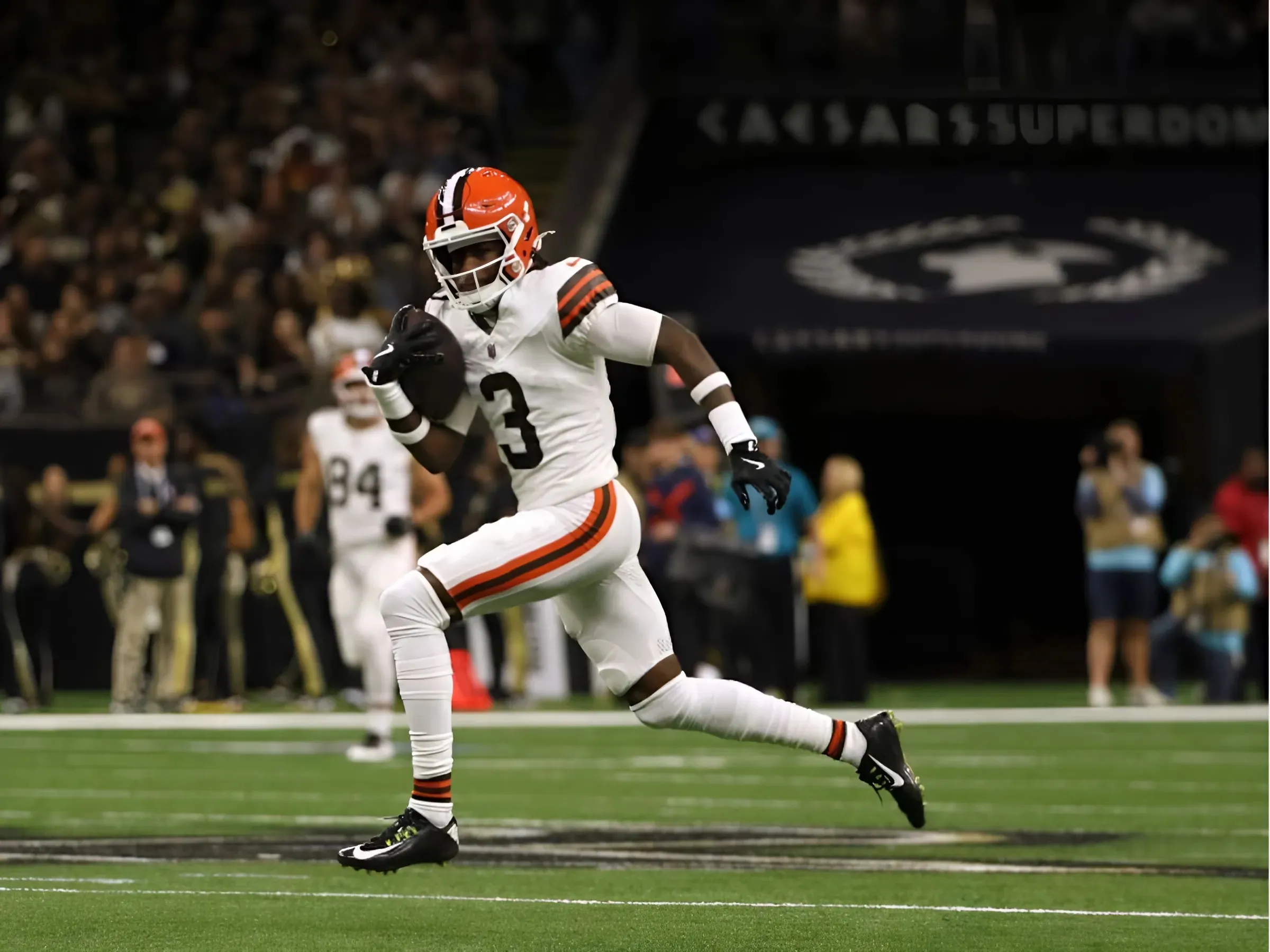 How far did the Cleveland Browns’ Jerry Jeudy run on his 89-yard touchdown reception?