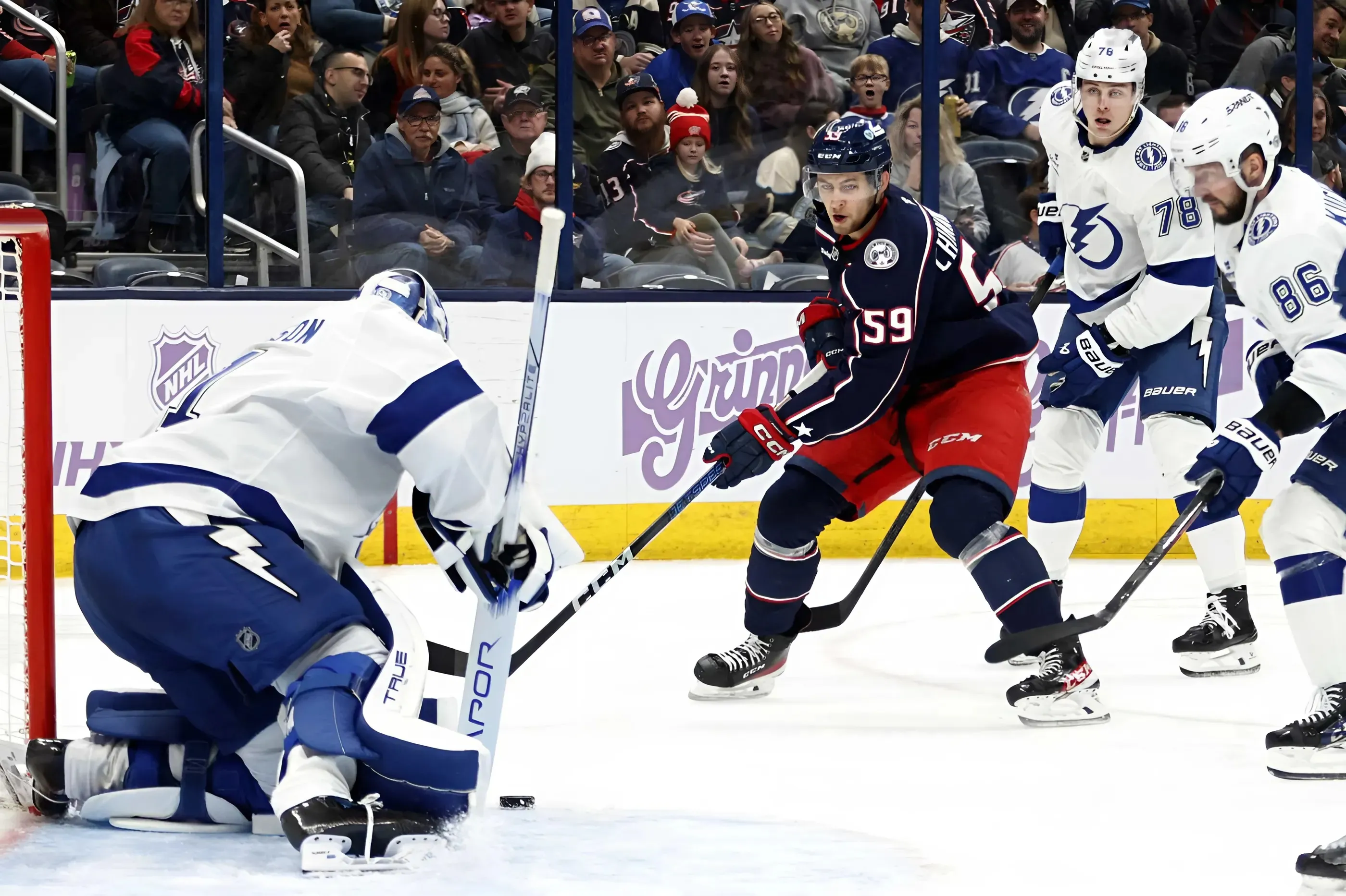 Zach Werenski’s goal in OT and 5-point game helps Blue Jackets to 7-6 win over Lightning