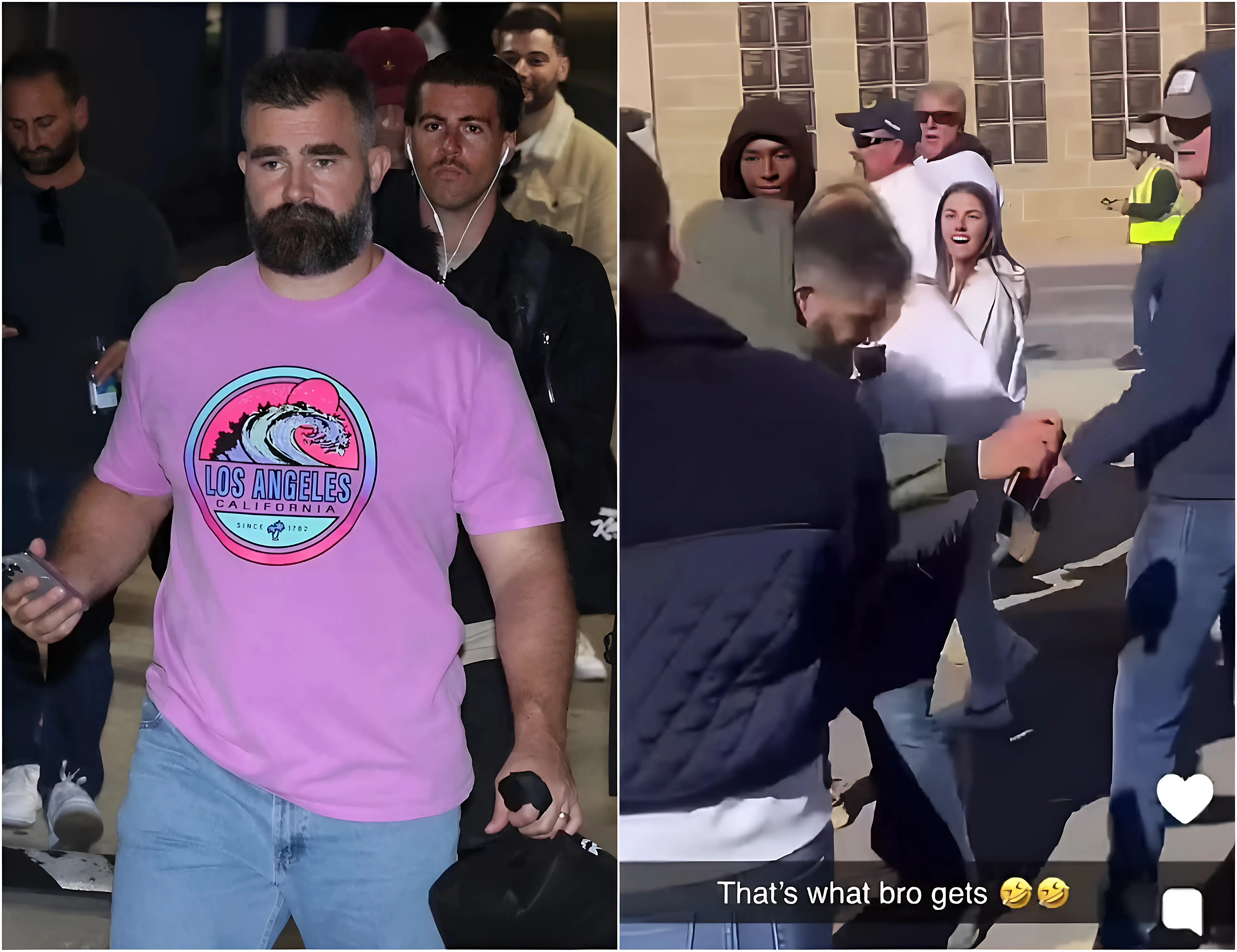 Jason Kelce caught in another wild fan confrontation as snubbed autograph seeker unleashes ballistic rant - suong