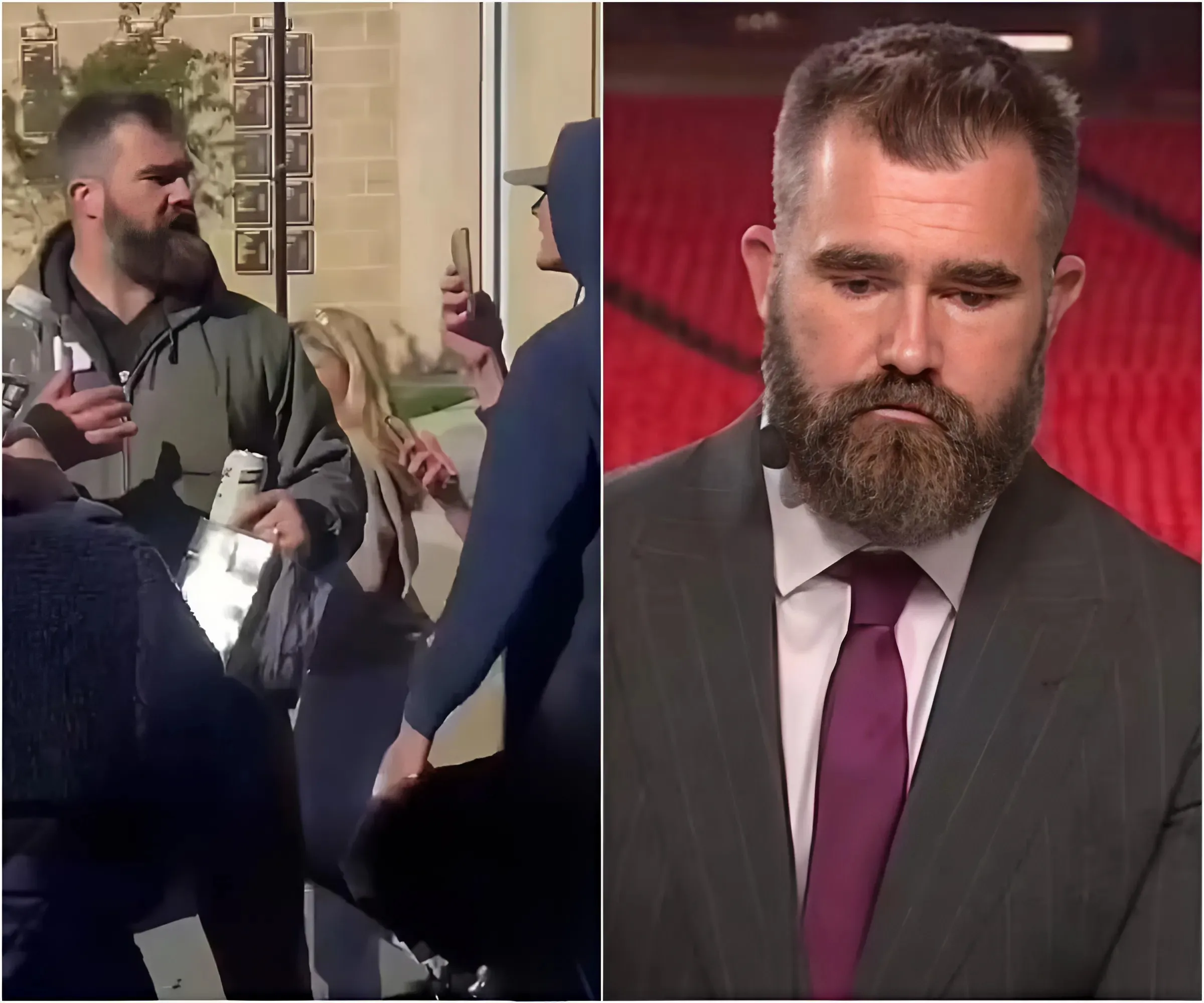 Crazed fan who screamed abuse at Jason Kelce is revealed after furious autograph spat - suong