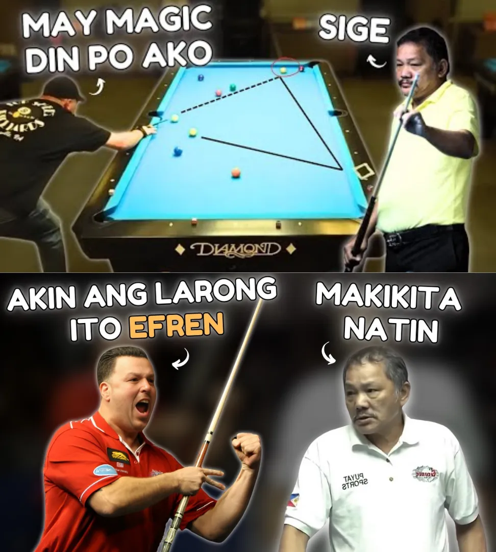 Hahaha don't joke around!!!😡🎱 Player of the year, caught up in Efren 'Bata' Reyes' Hocus Pocus moves! the most fitting ending