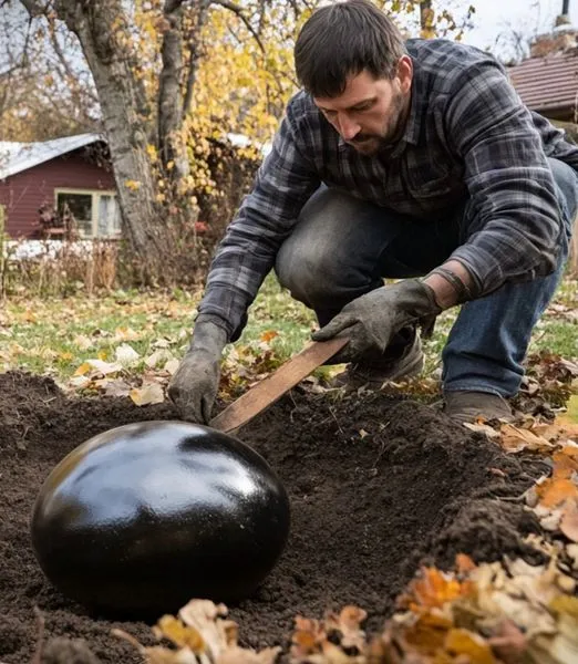 I came home early to surprise my husband and found him burying a large black egg in our garden — unraveling its mystery brought us closer together