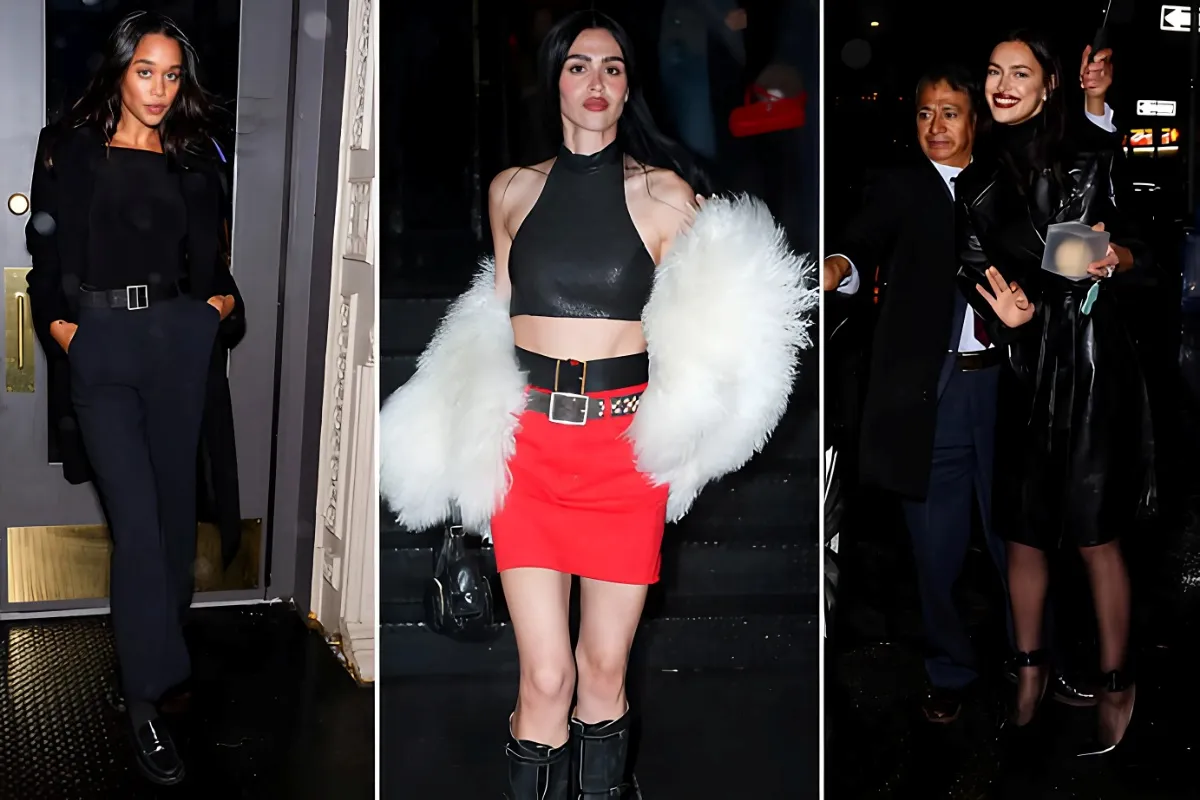 Lisa Rinna's Daughter, Amelia Gray Hamlin, Stuns in Leather Top and Short Skirt Channeling Irina Shayk and Laura Harrier at Aritzia Party - lulu